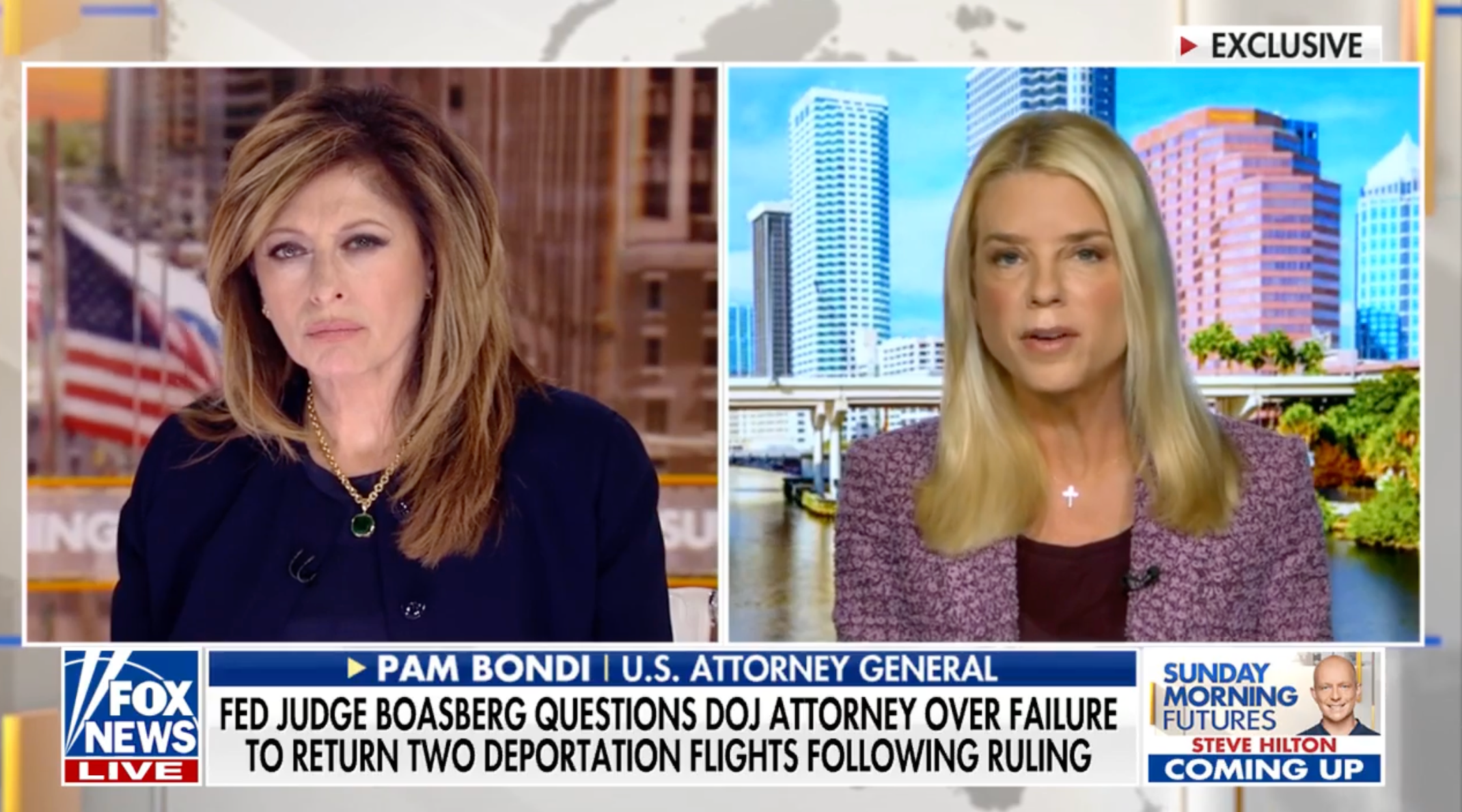 Pam Bondi issued a thinly veiled threat to Jasmine Crockett while speaking on Fox News Sunday morning