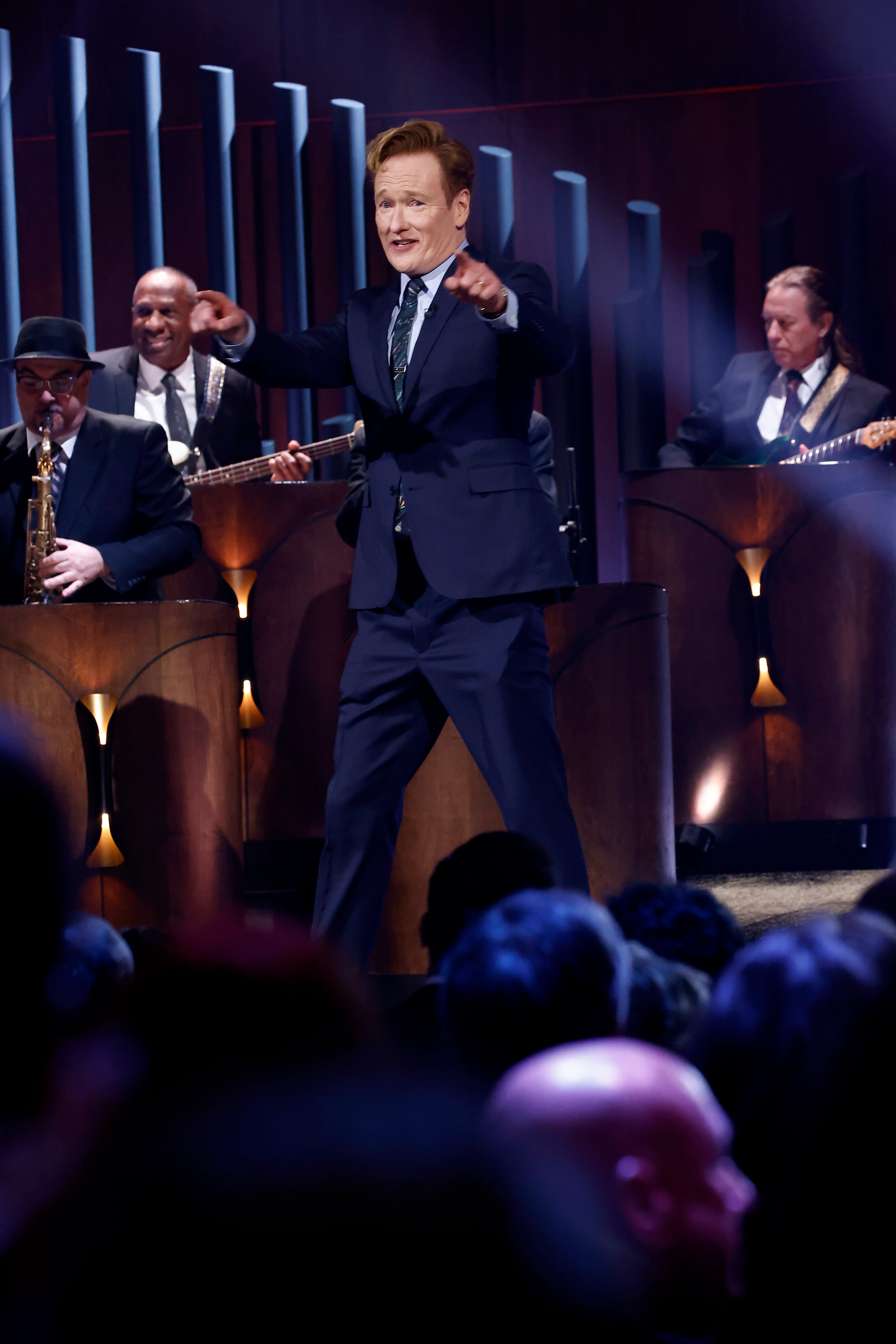 2025 Mark Twain Prize Recipient Conan O'Brien onstage during the 2025 Mark Twain Prize For American Humor at The Kennedy Center