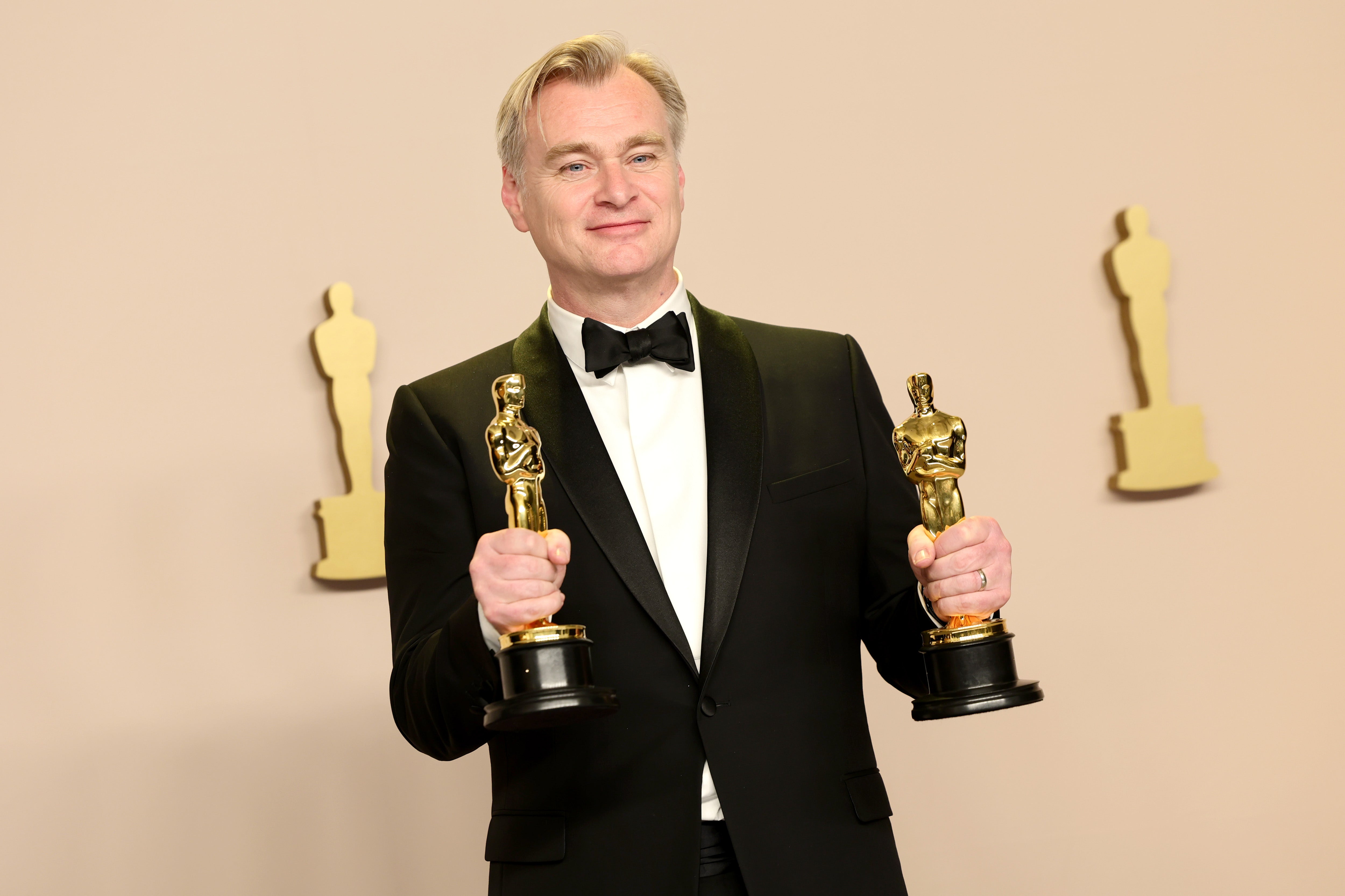Christopher Nolan, winner of the best directing award and the best picture award for 'Oppenheimer' during the 96th Annual Academy Awards