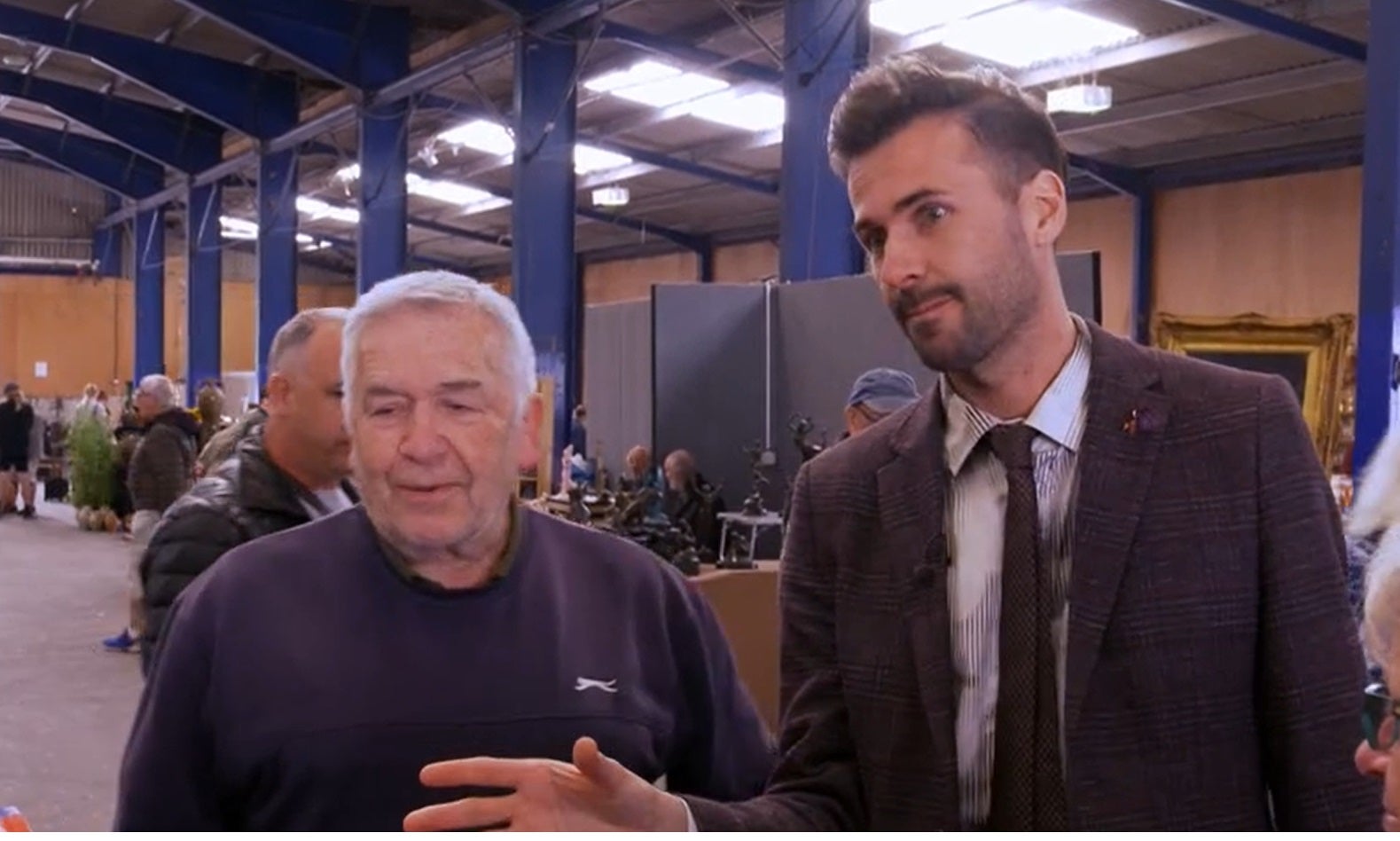 Stuart Withers (left) on 'Bargain Hunt'