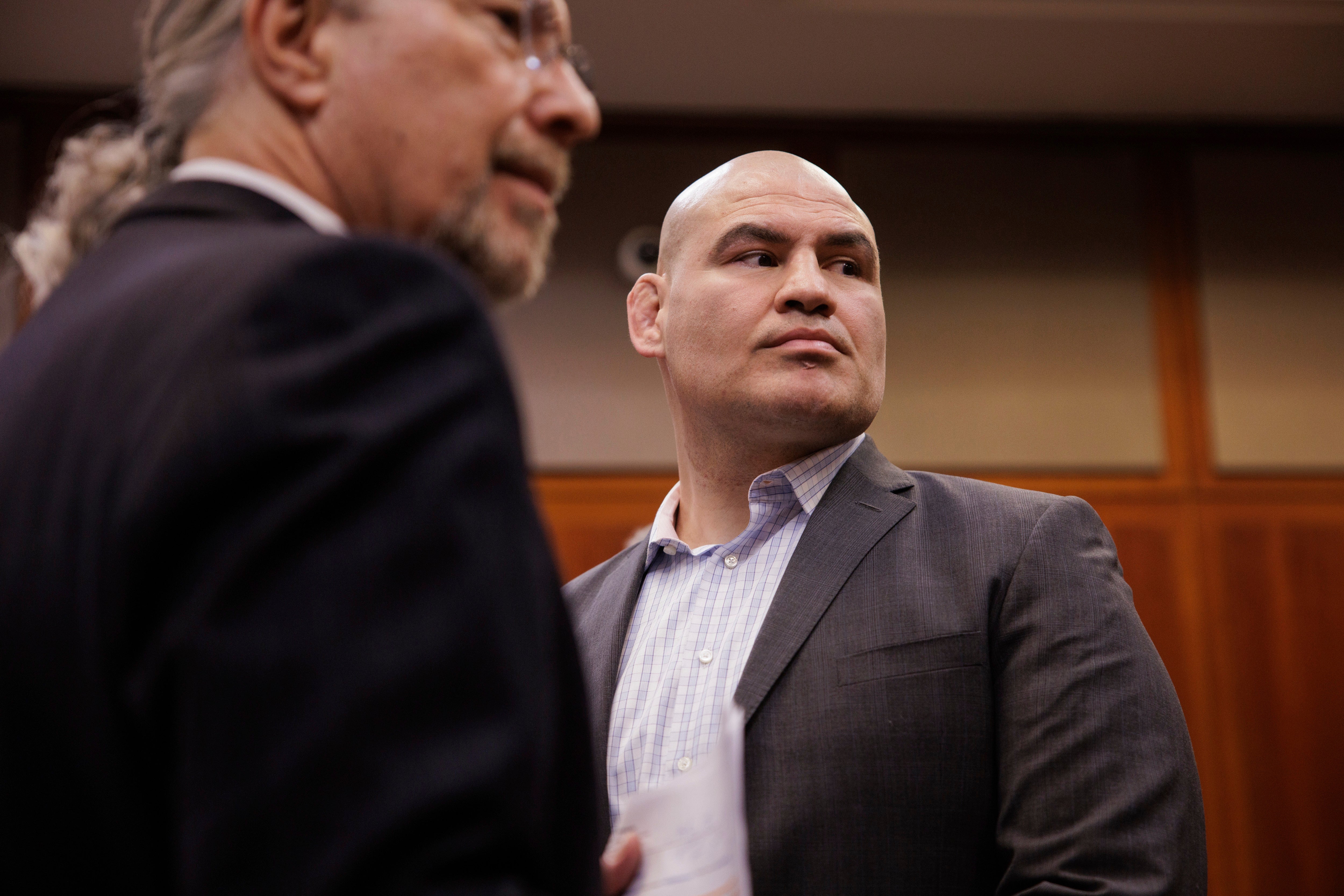 Cain Velasquez during an arraignment in November 2022