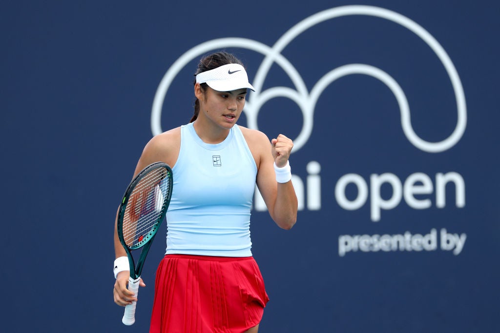 Raducanu will play Jessica Pegula in the quarter-finals of the Miami Open