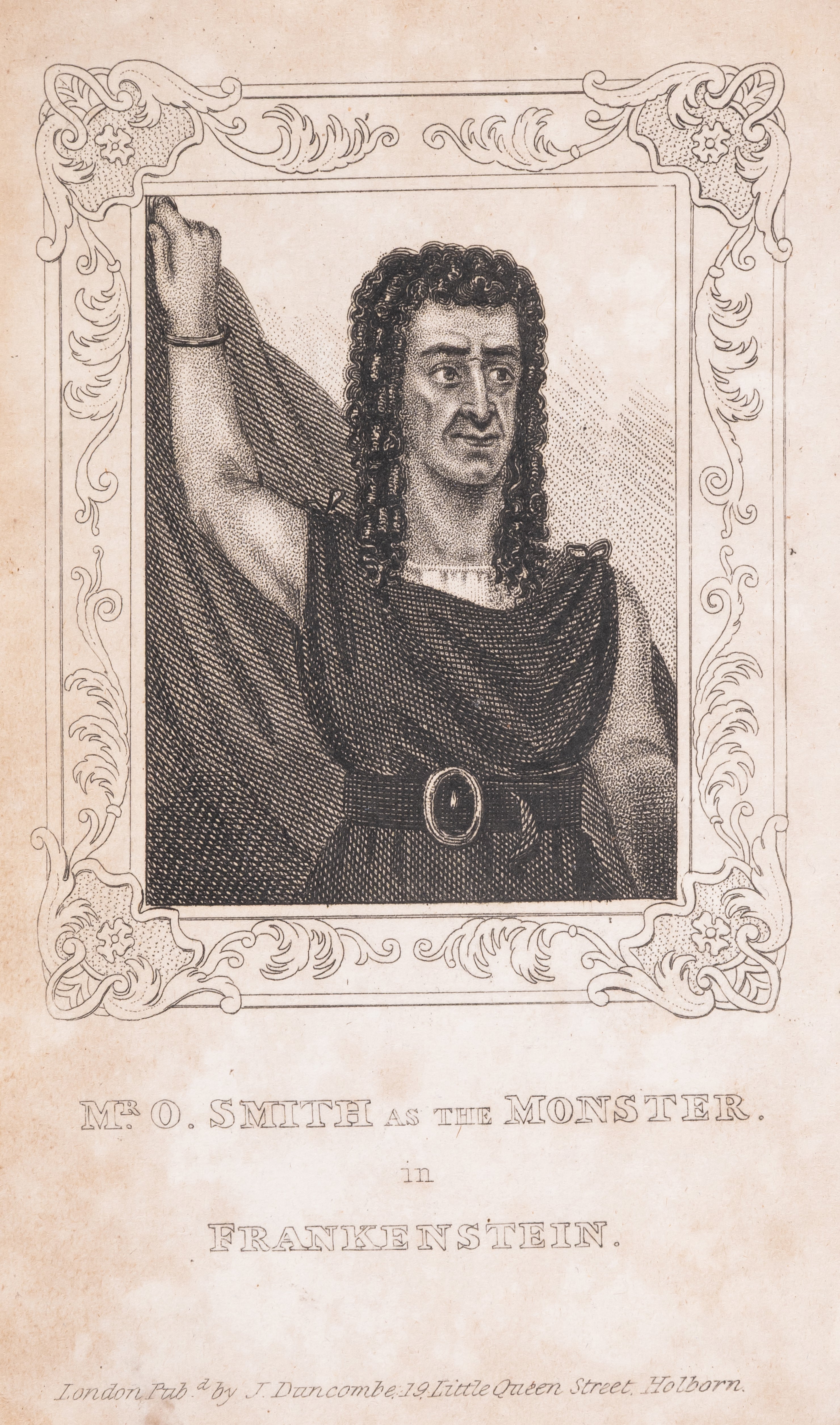 An illustration of Mr. O. Smith as the 'Monster in Frankenstein'