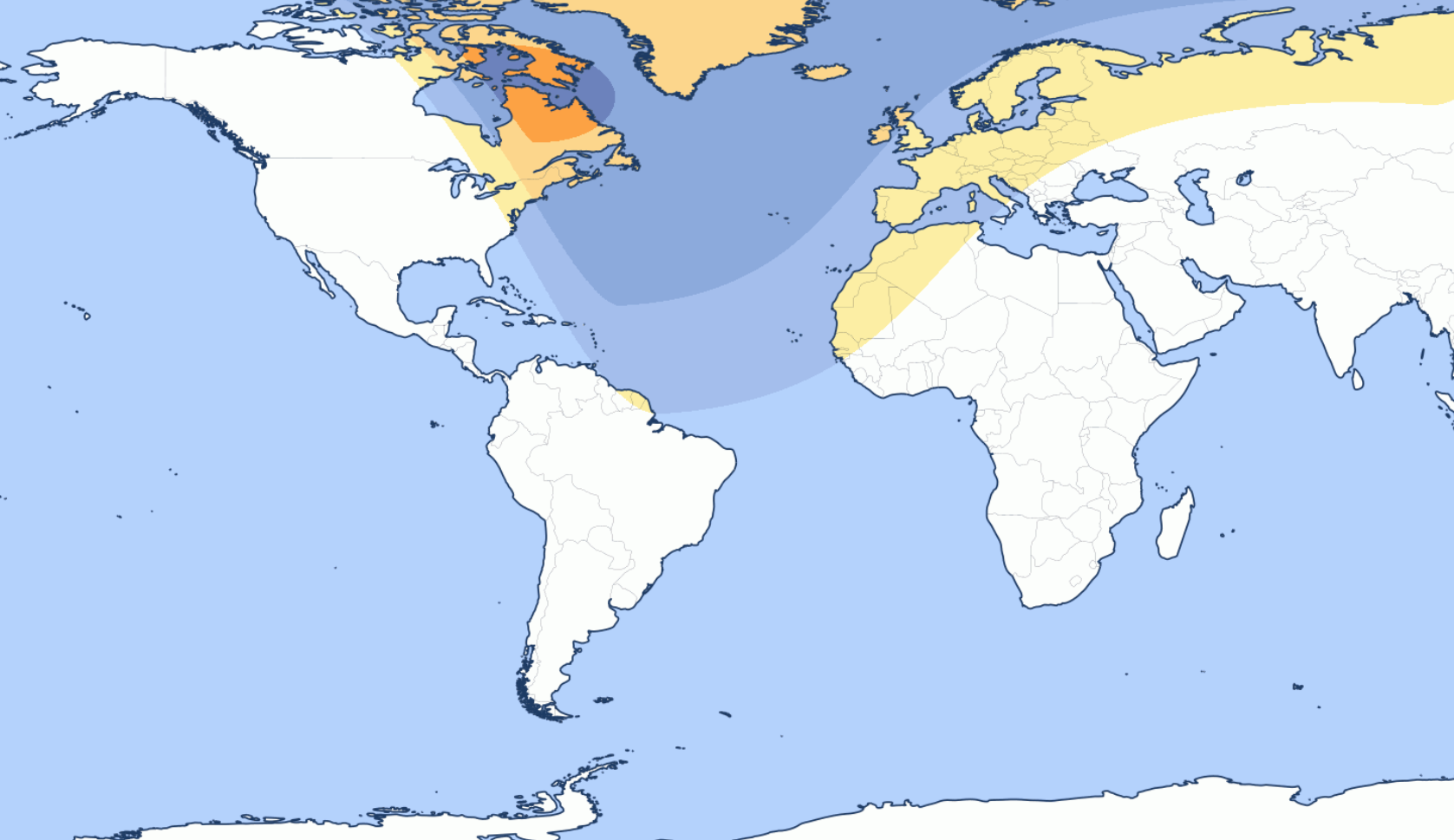 Northern parts of the UK will see around 40 per cent of the Sun covered during the partial solar eclipse on 29 March, 2025, with London seeing 30 per cent coverage. Parts of Canada will witness a 90 per cent eclipse