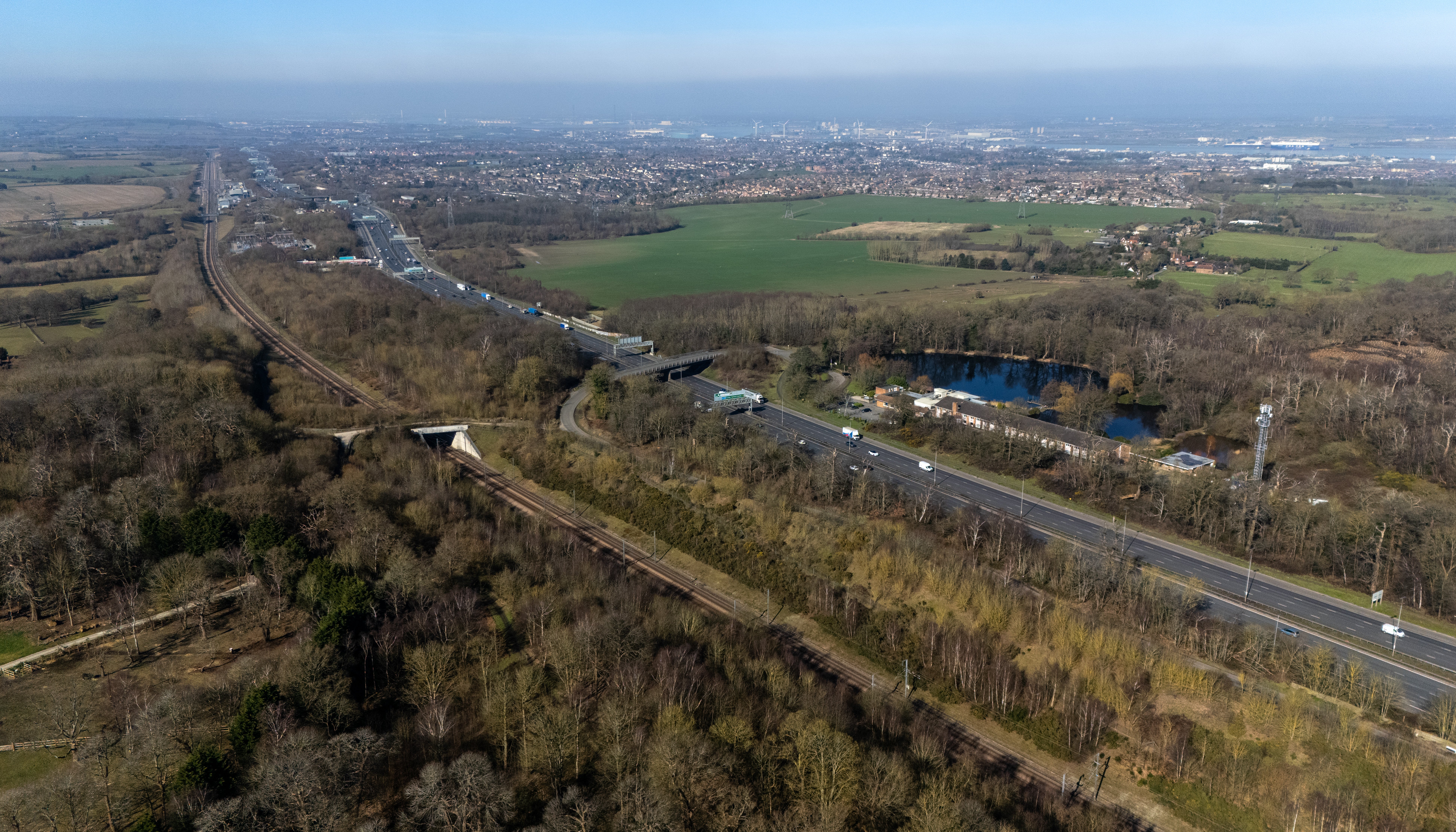 The M2, where a woman in her 20s died in a crash on Christmas Eve