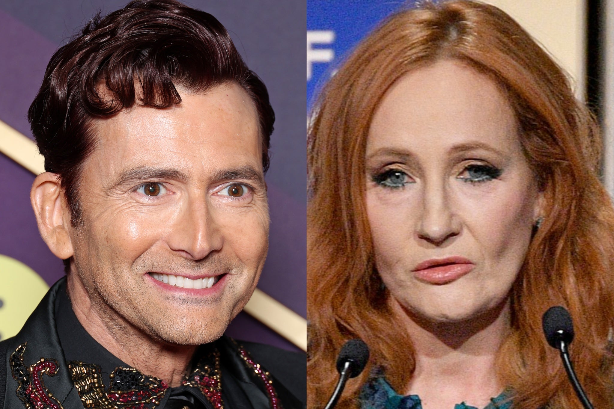 Actor David Tennant and Harry Potter creator JK Rowling