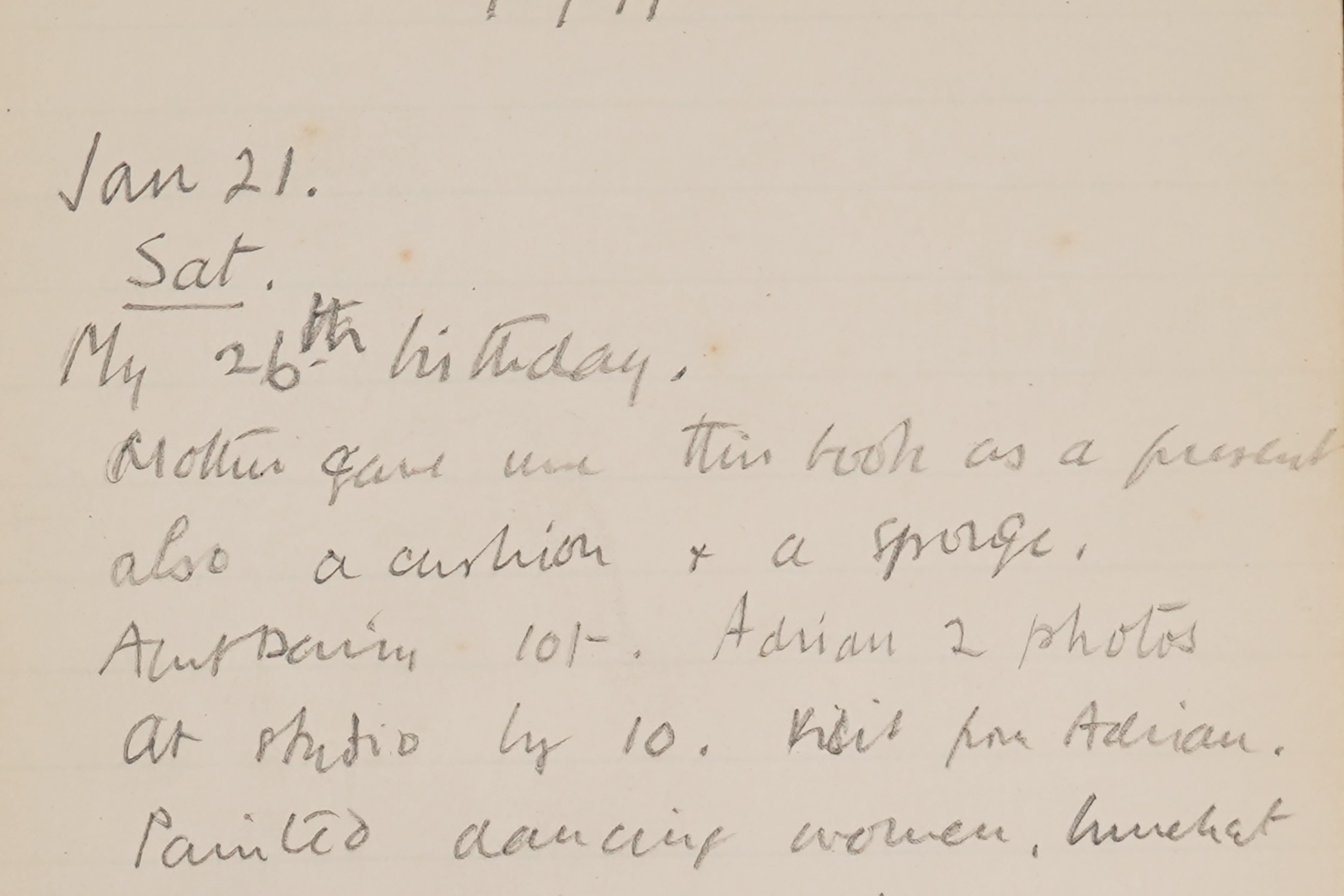 The diary was discovered nearly 50 years after the artist’s death in 1978 (Gorringe’s/PA)