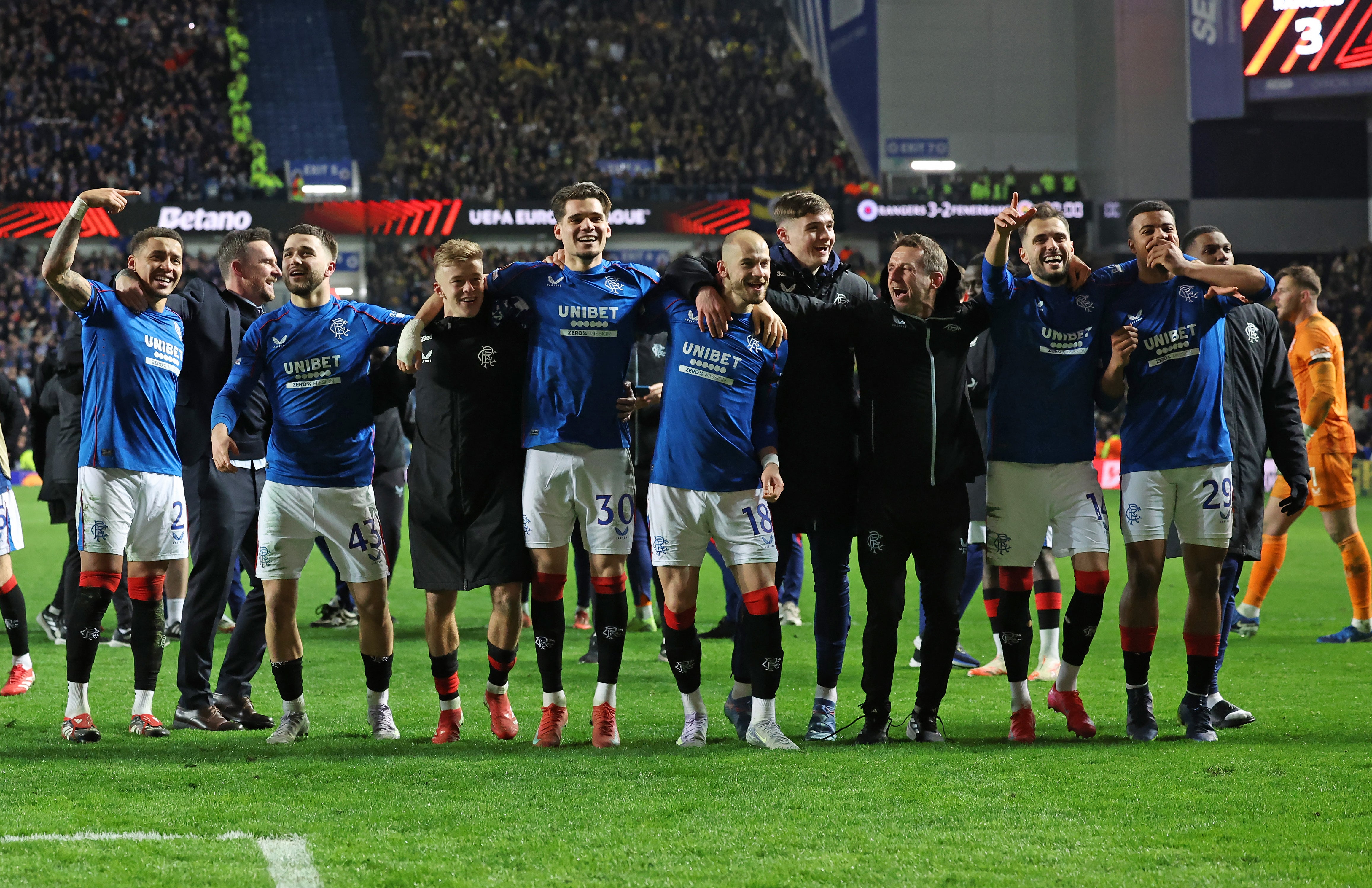 Rangers progressed to the Europa League quarter-finals with victory on penalties at the Ibrox