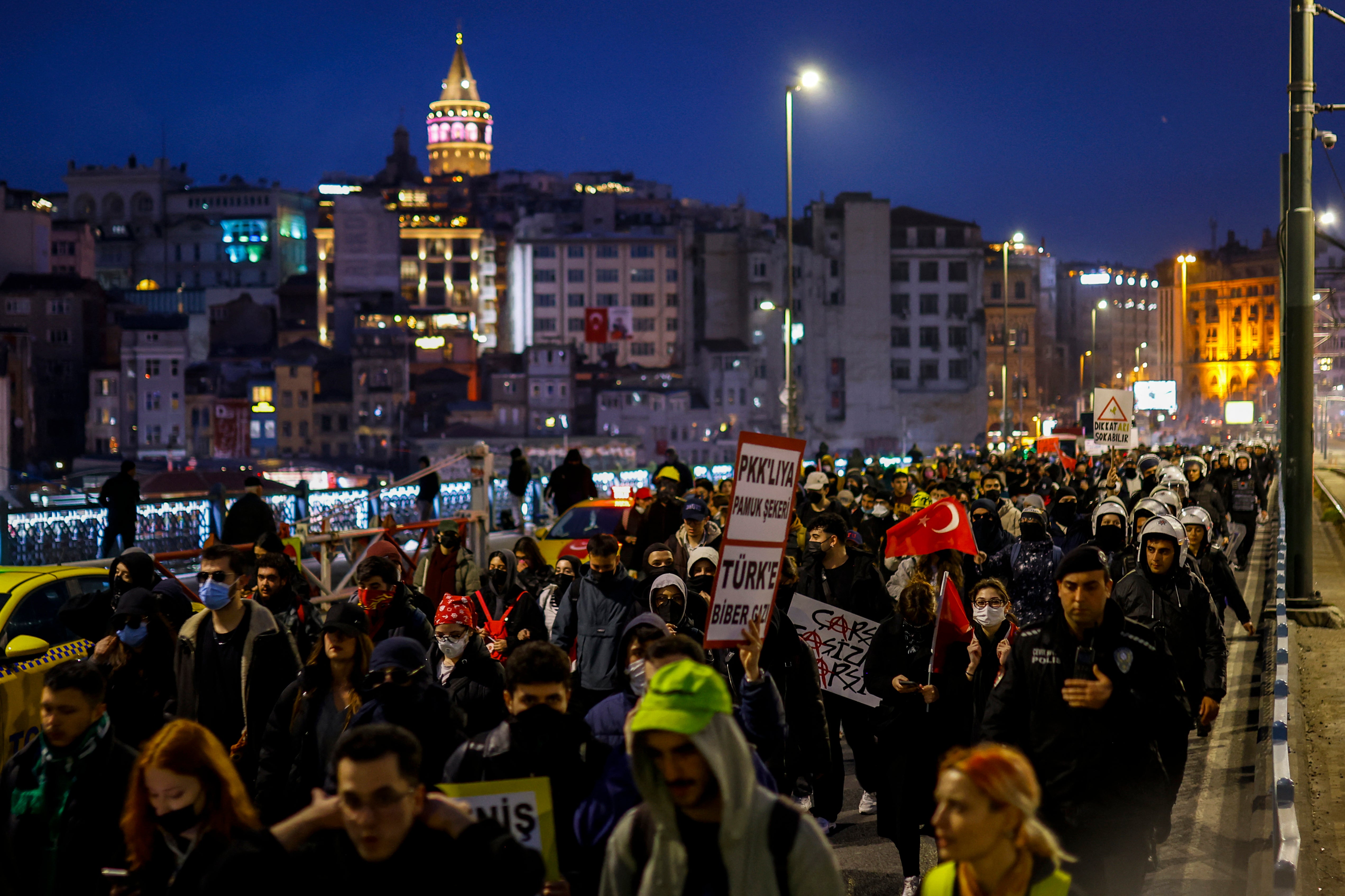 TV journalist Engin Bas said he has never seen so many students march through Istanbul