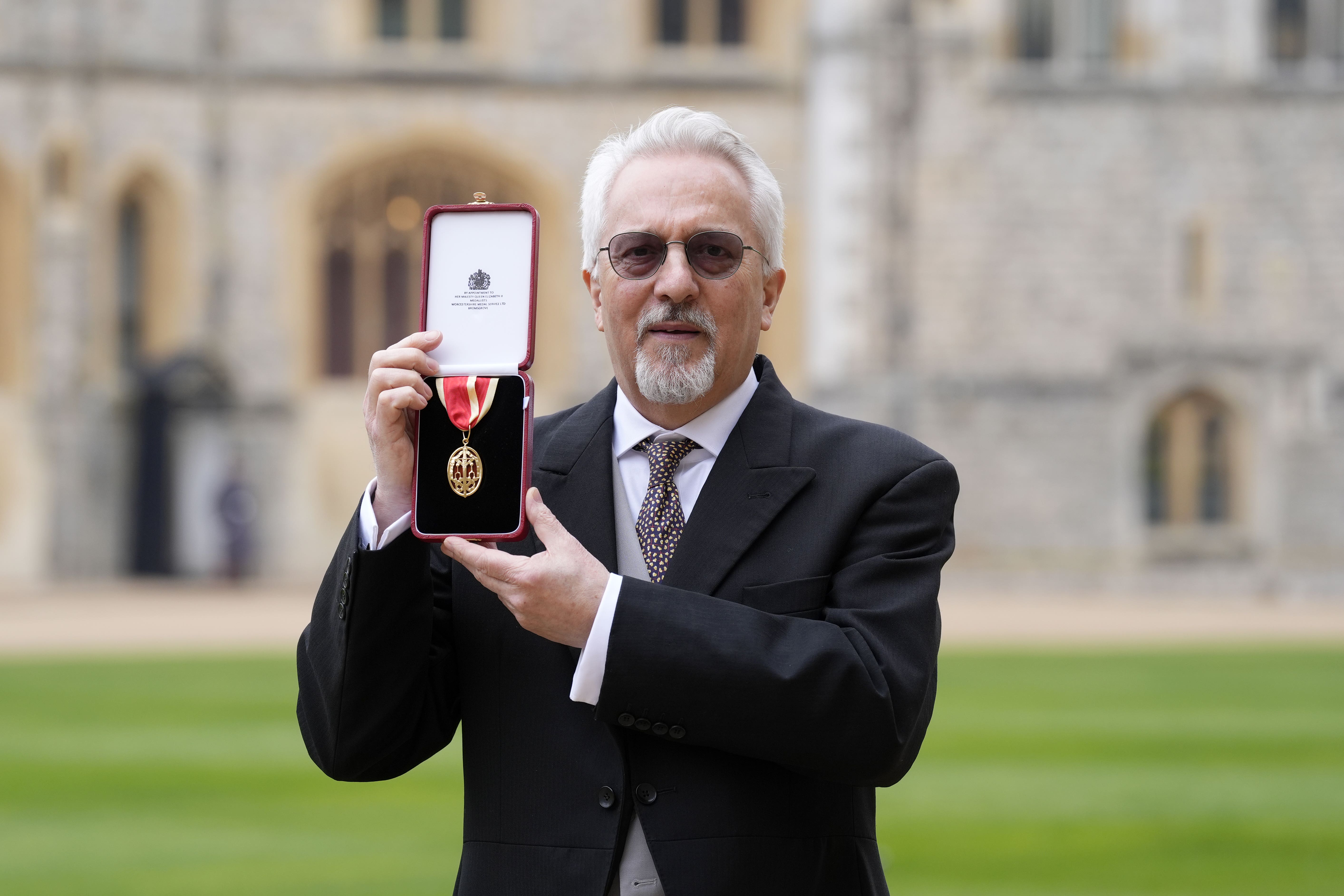 Sir Alan Hollinghurst after being made a Knight Bachelor at an Investiture ceremony at Windsor Castle (Andrew Matthews/PA)