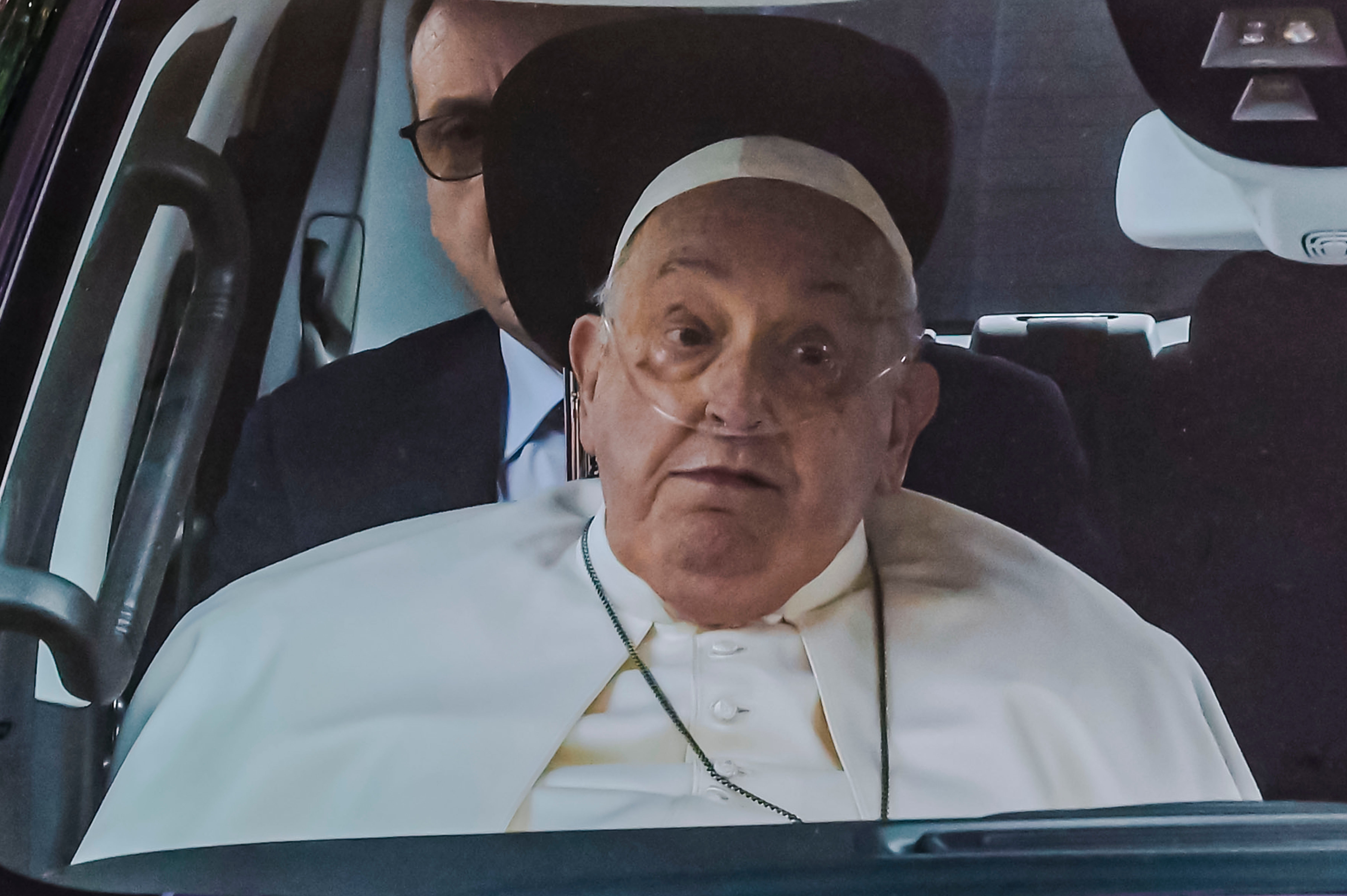 Pope Francis leaves the Agostino Gemelli Polyclinic in Rome