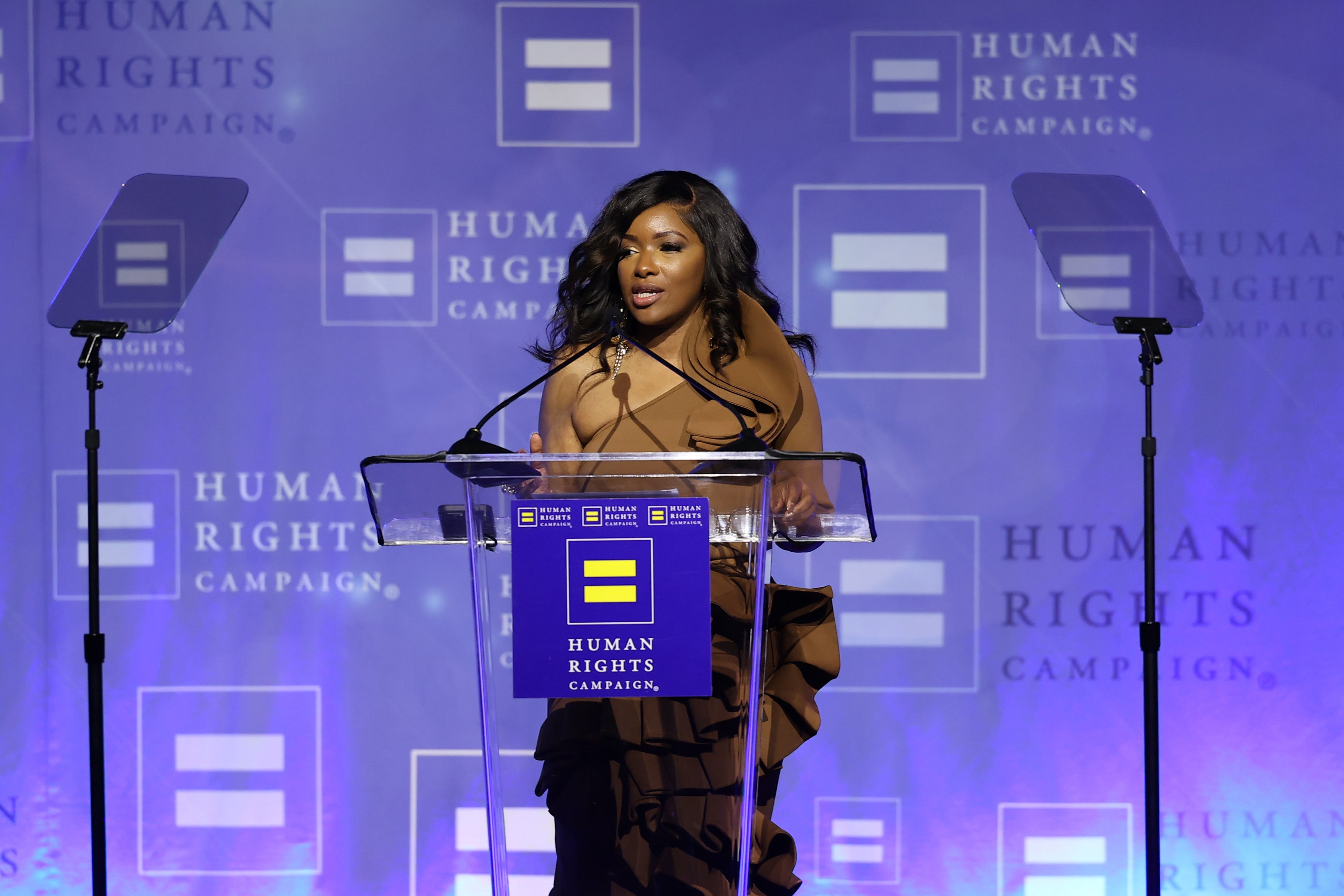 U.S. Representative Jasmine Crockett made the comments during an appearance onstage at the Human Rights Campaign's 2025 Los Angeles Dinner over the weekend.