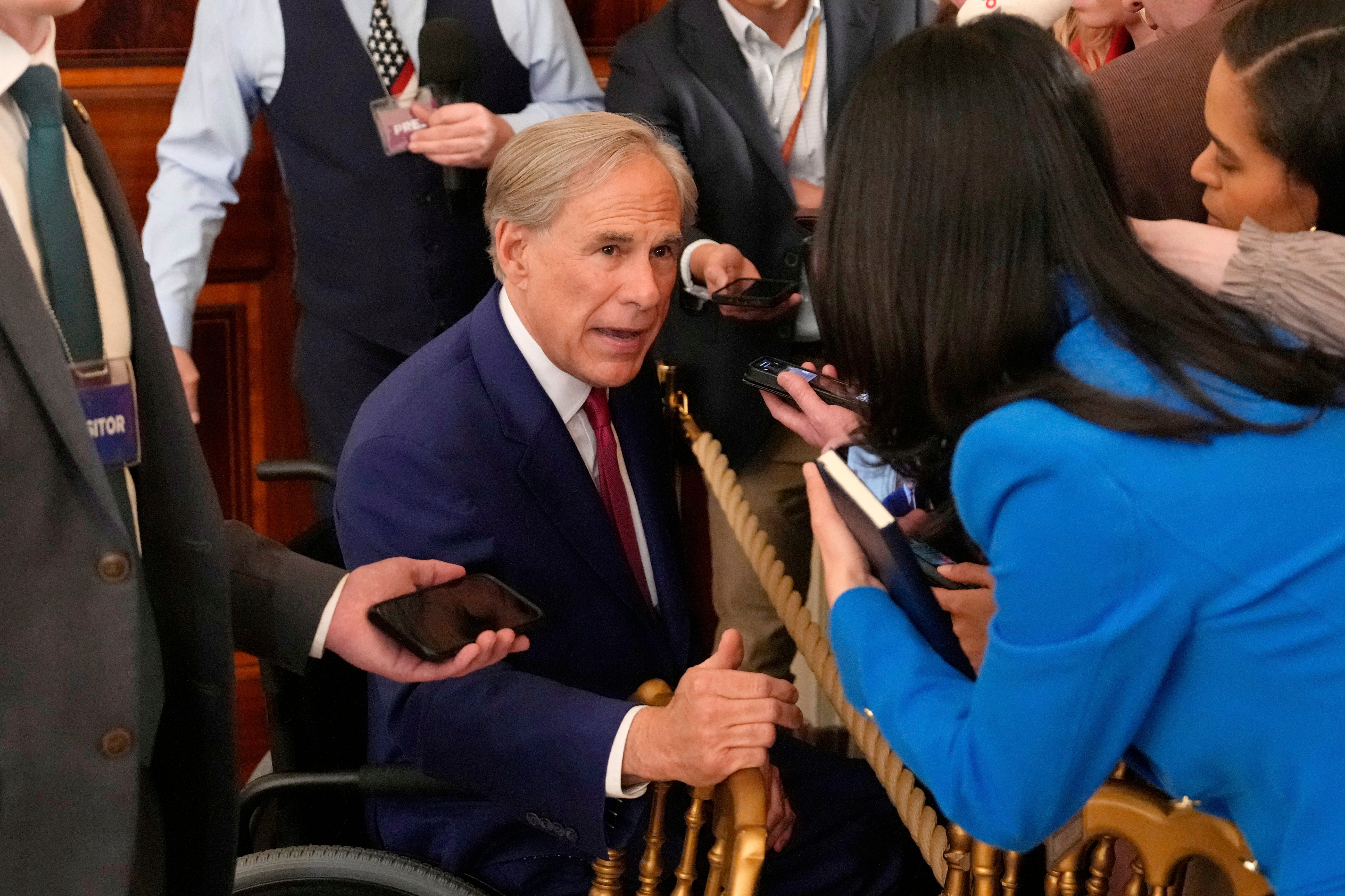 Texas Republican Governor Greg Abbott has been paralyzed since the age of 26