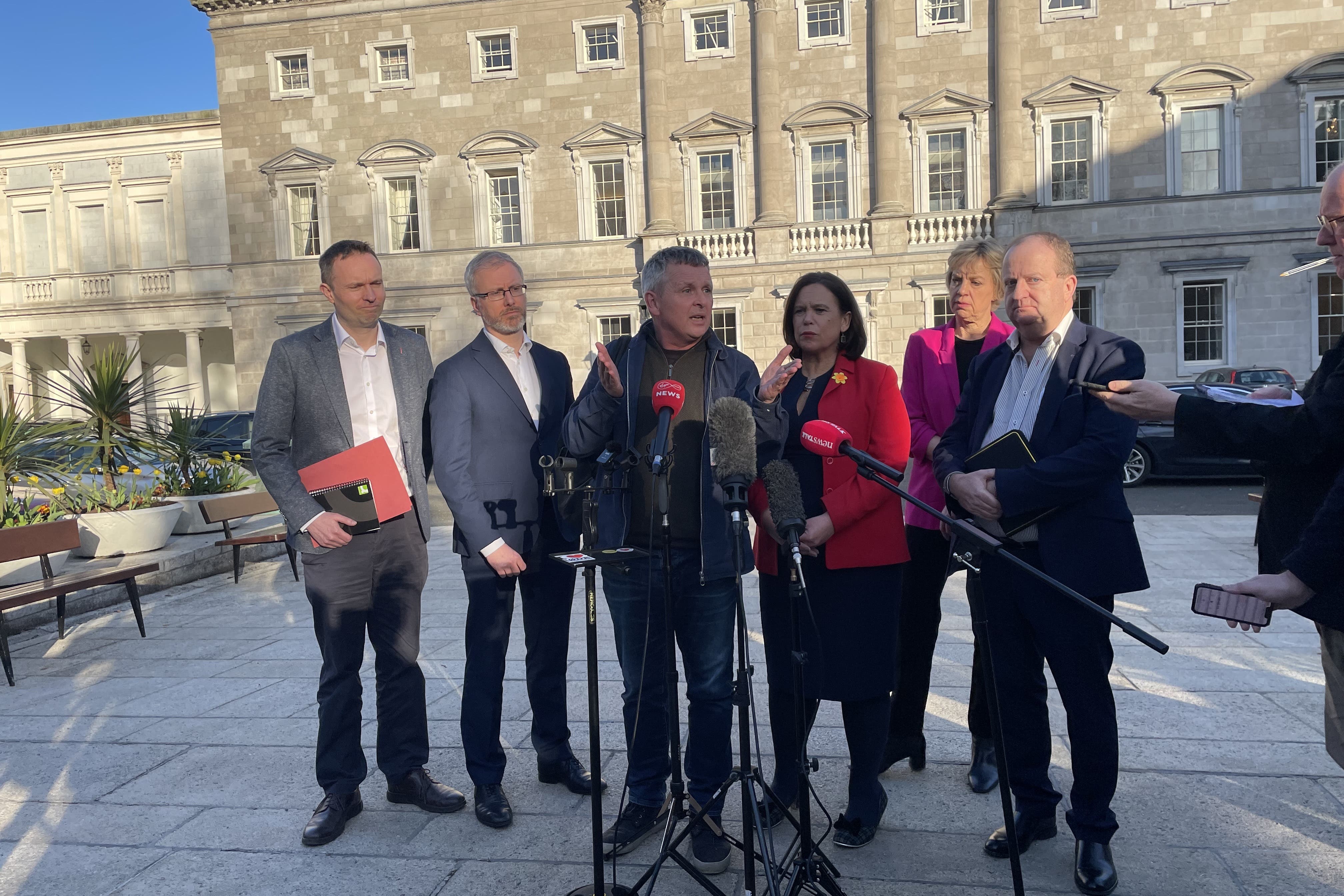 Leaders of the opposition parties will meet following scenes of chaos in the Dail (Grainne Ni Aodha/PA)