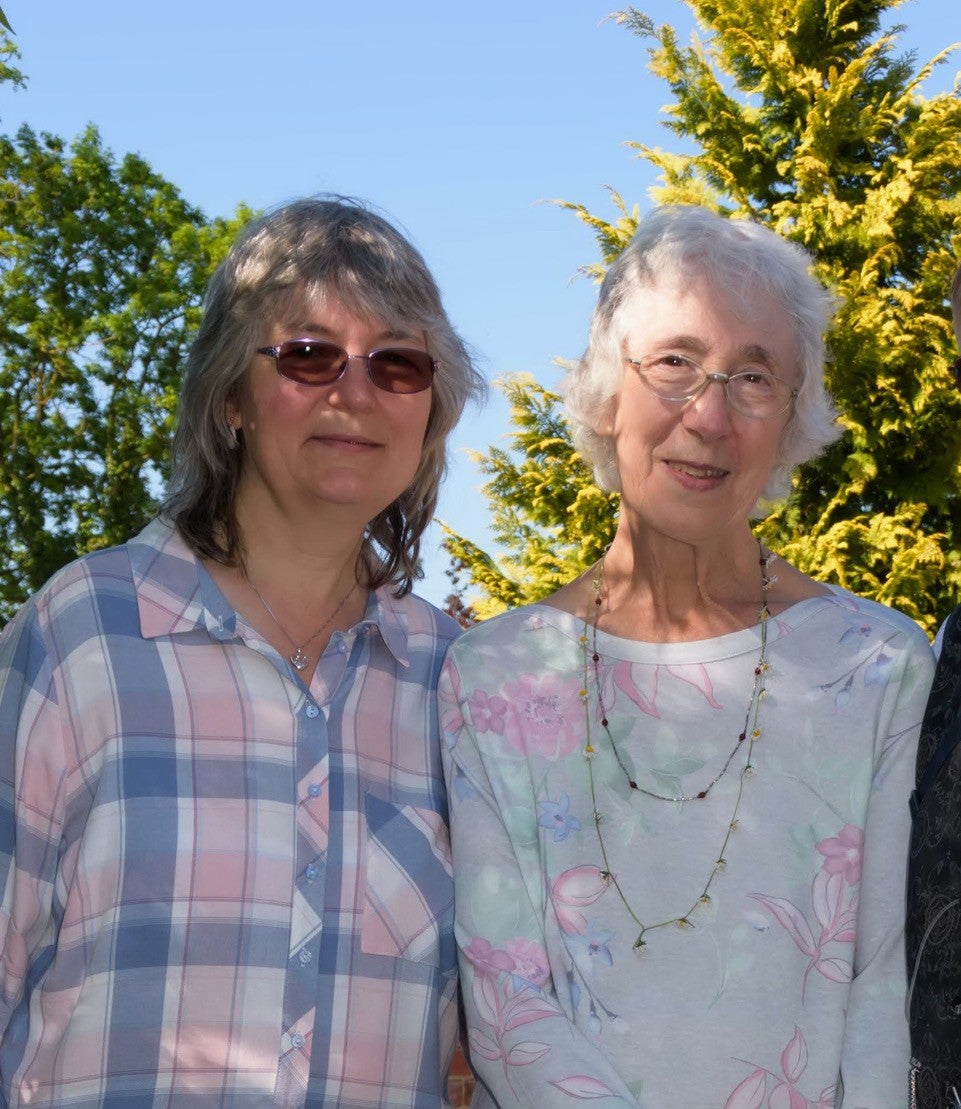 Rhona D'Arcy uses an AI monitor to check that her mum Heather White is safe at home