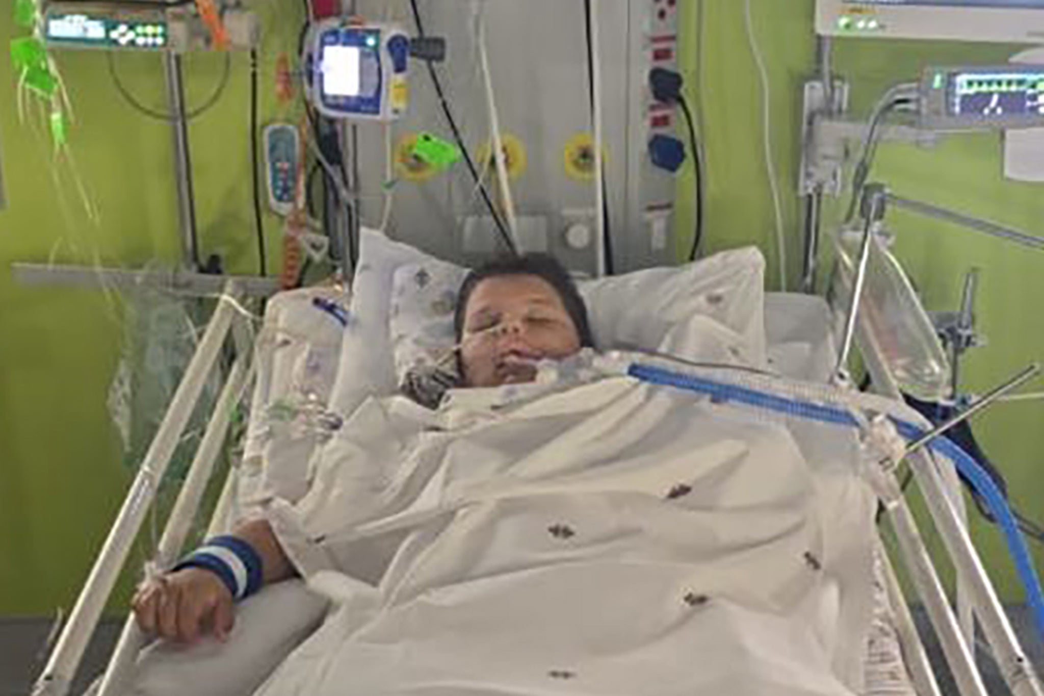 Johandre parents are by the boy’s hospital bedside