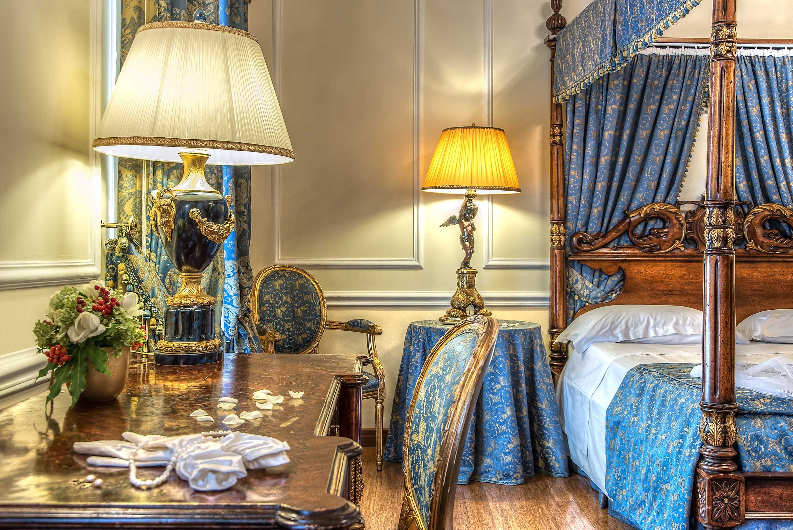 Vintage furniture and views of the Pantheon are some of the many things that makes Albergo del Senato unique