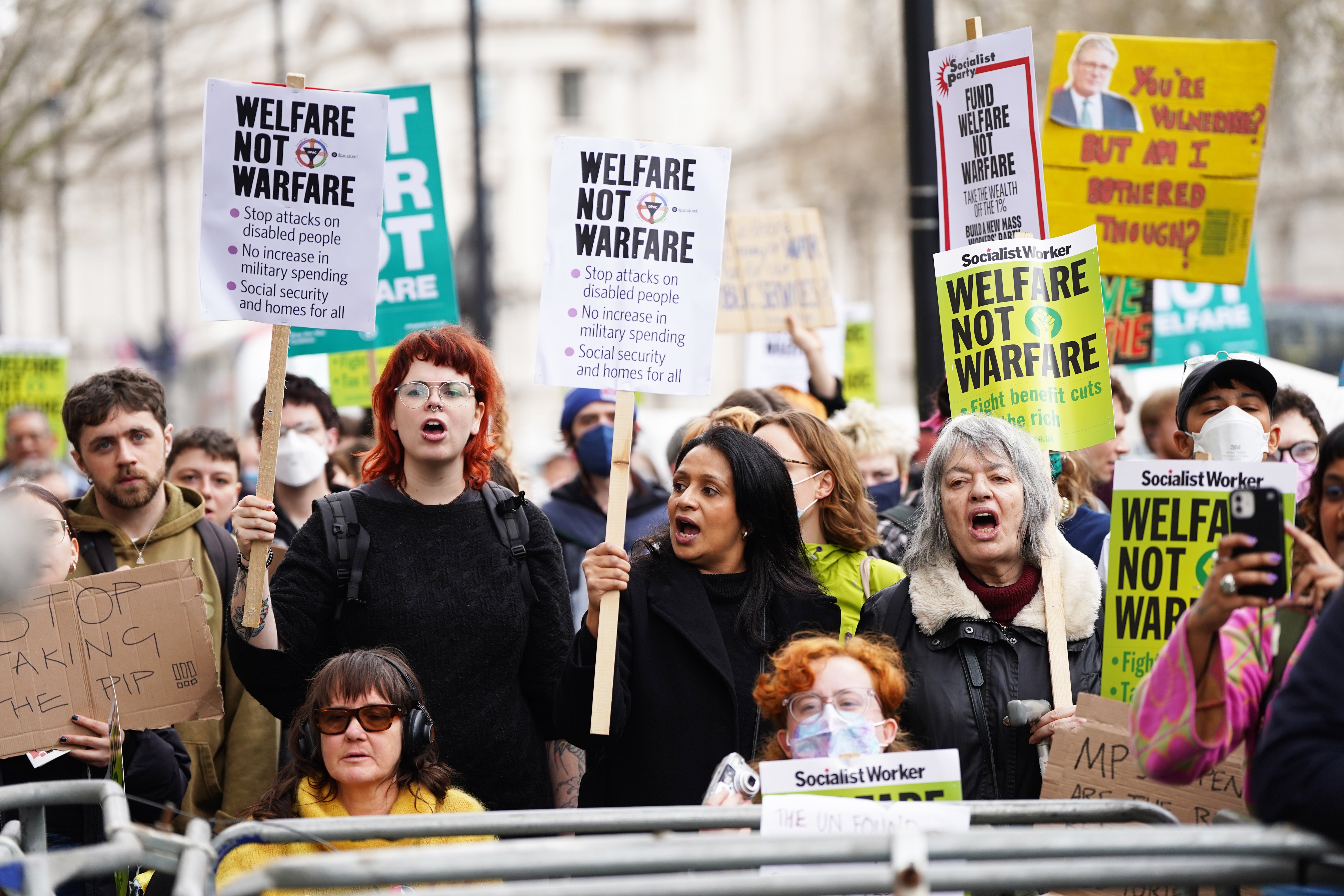 Rachel Reeves’ spring statement was met with protests