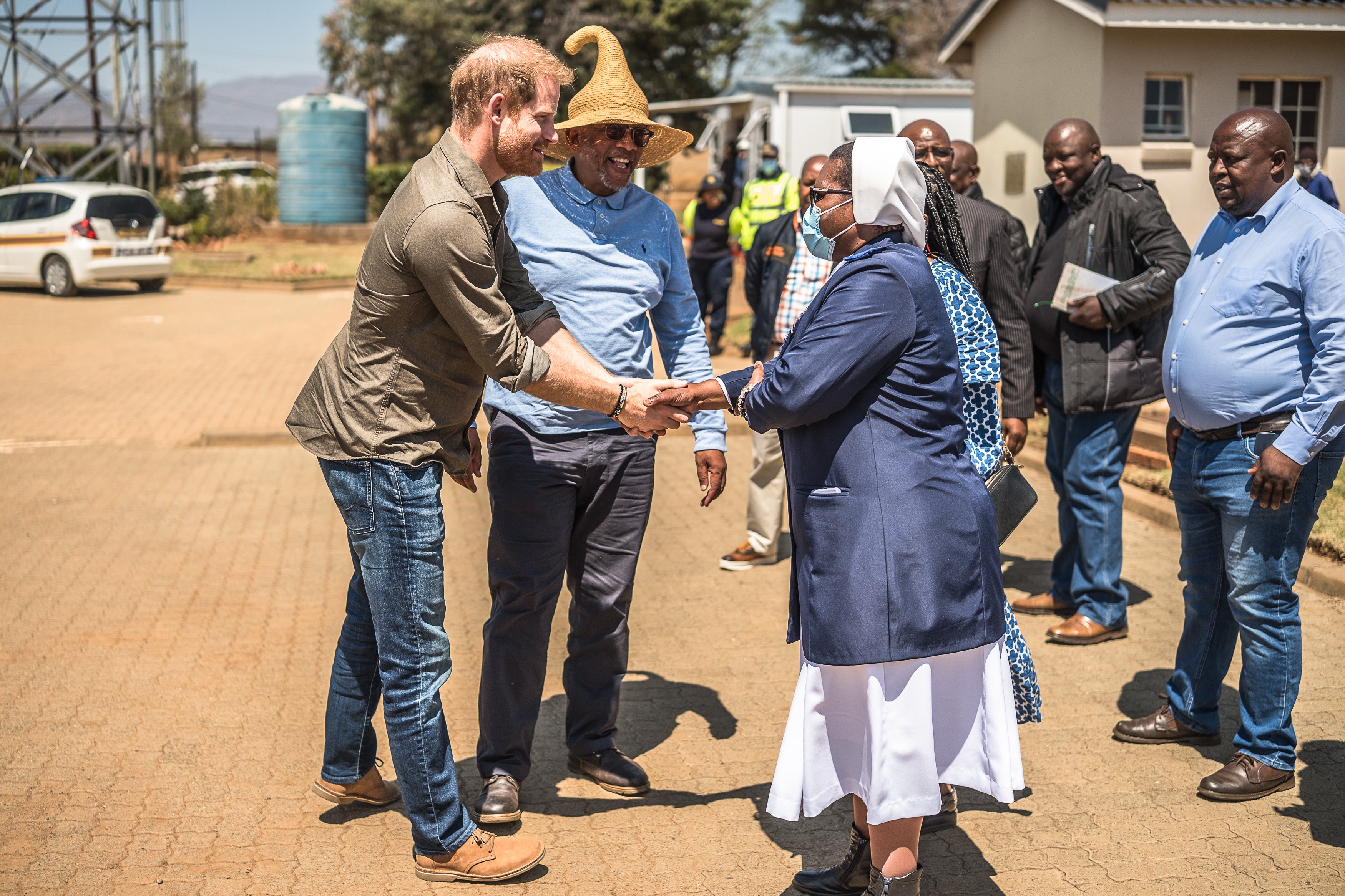 Prince Harry and Prince Seeiso of Lesotho at a Sentebale visit last year