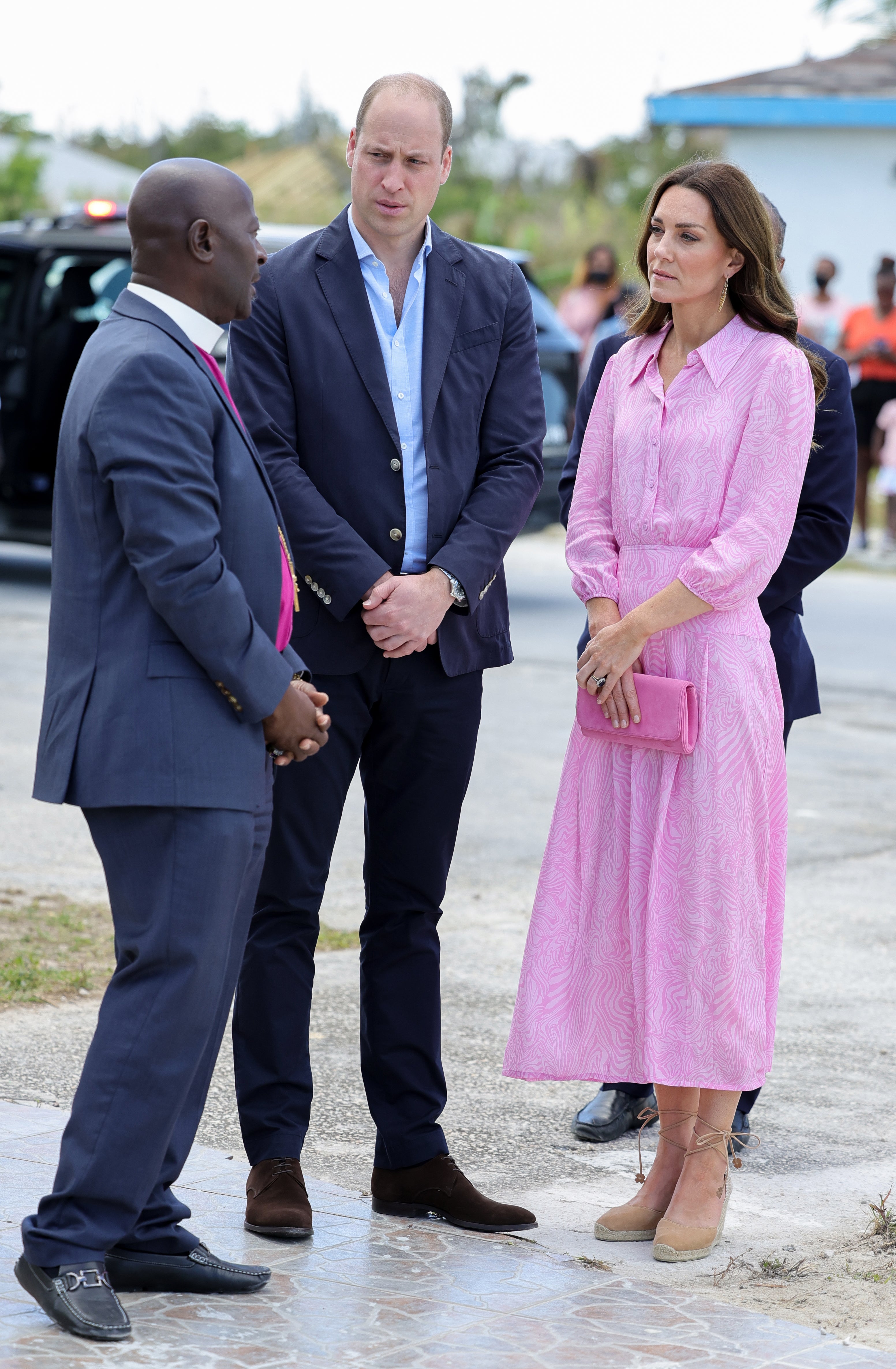 William and Kate during a visit to Daystar Evangelical Church in Great Abaco, Bahamas, during their 2022 tour