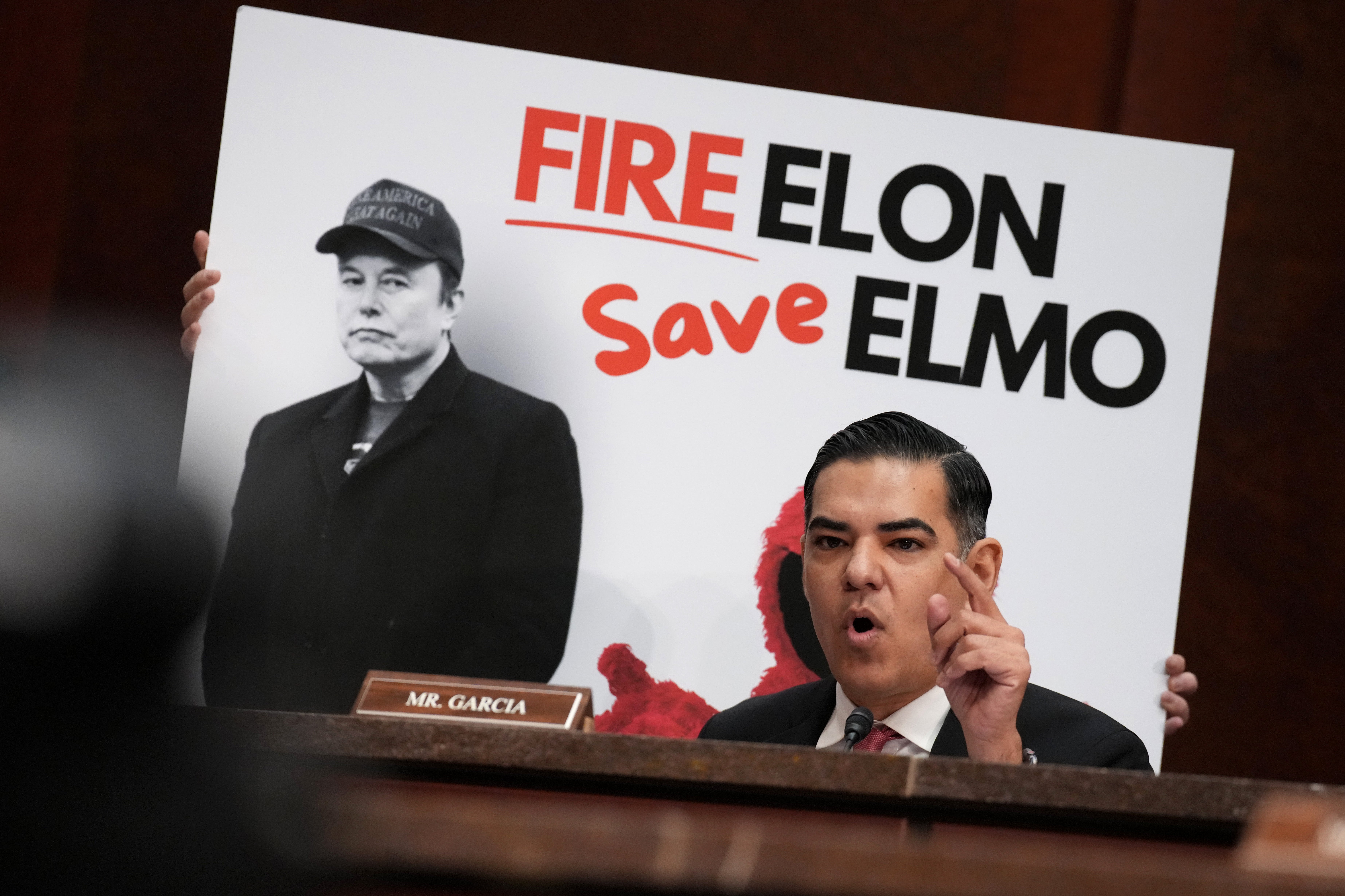 Democratic Rep. Robert Garcia speaks at a House DOGE subcommittee hearing on March 26 as Republicans demand NPR and PBS lose federal funding