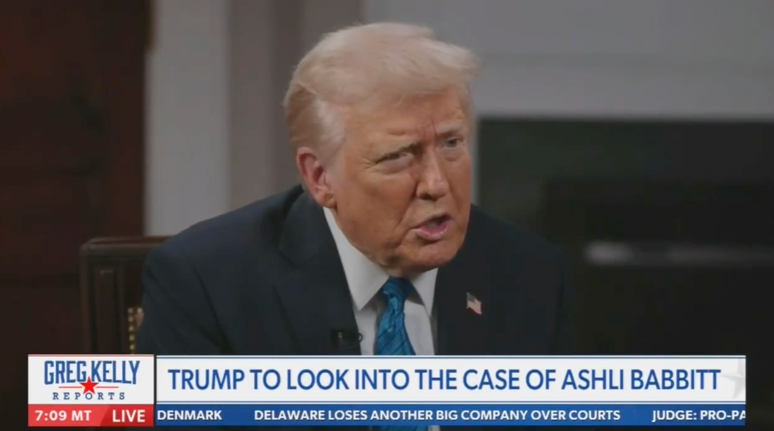 President Donald Trump has promised to 'look into' the killing of Capitol rioter Ashli Babbitt, who was shot dead on January 6, 2021