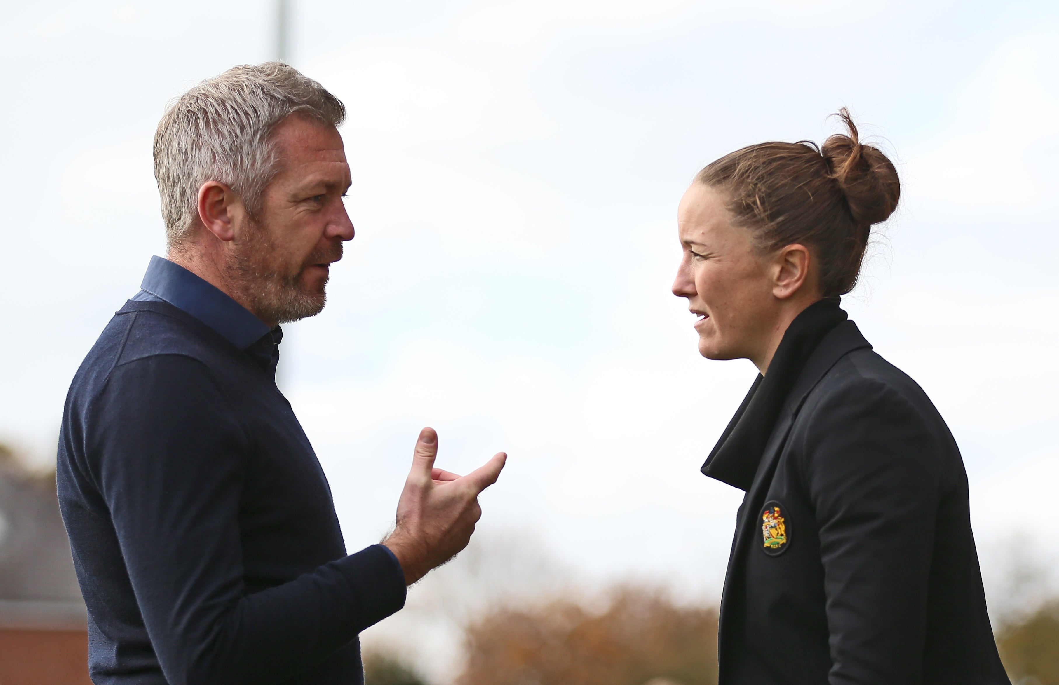 Willie Kirk worked under former Manchester United manager Casey Stoney (right) during his 14 years in the women's game