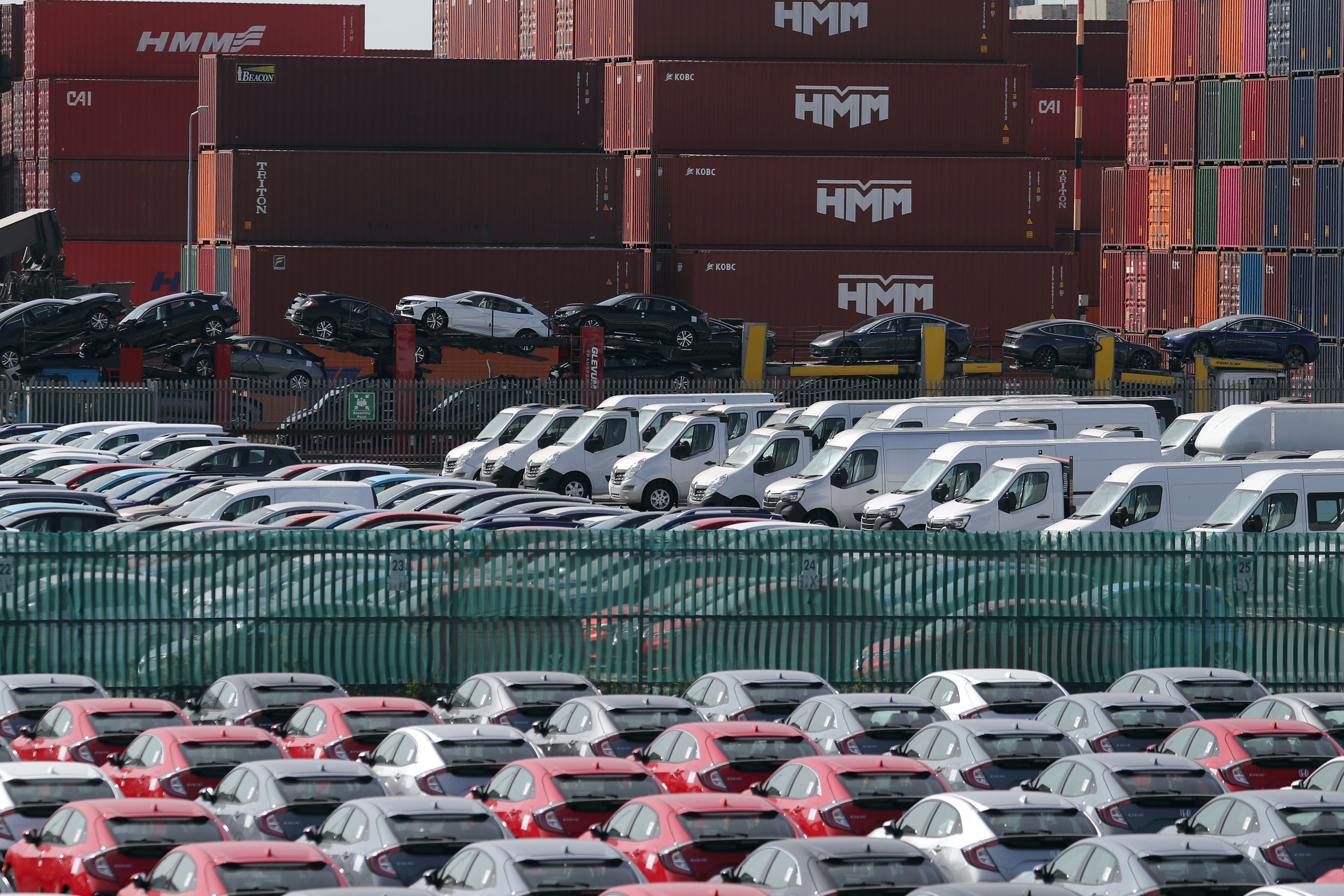 Some 16.9% of UK car exports were to the US last year (Andrew Matthews/PA)