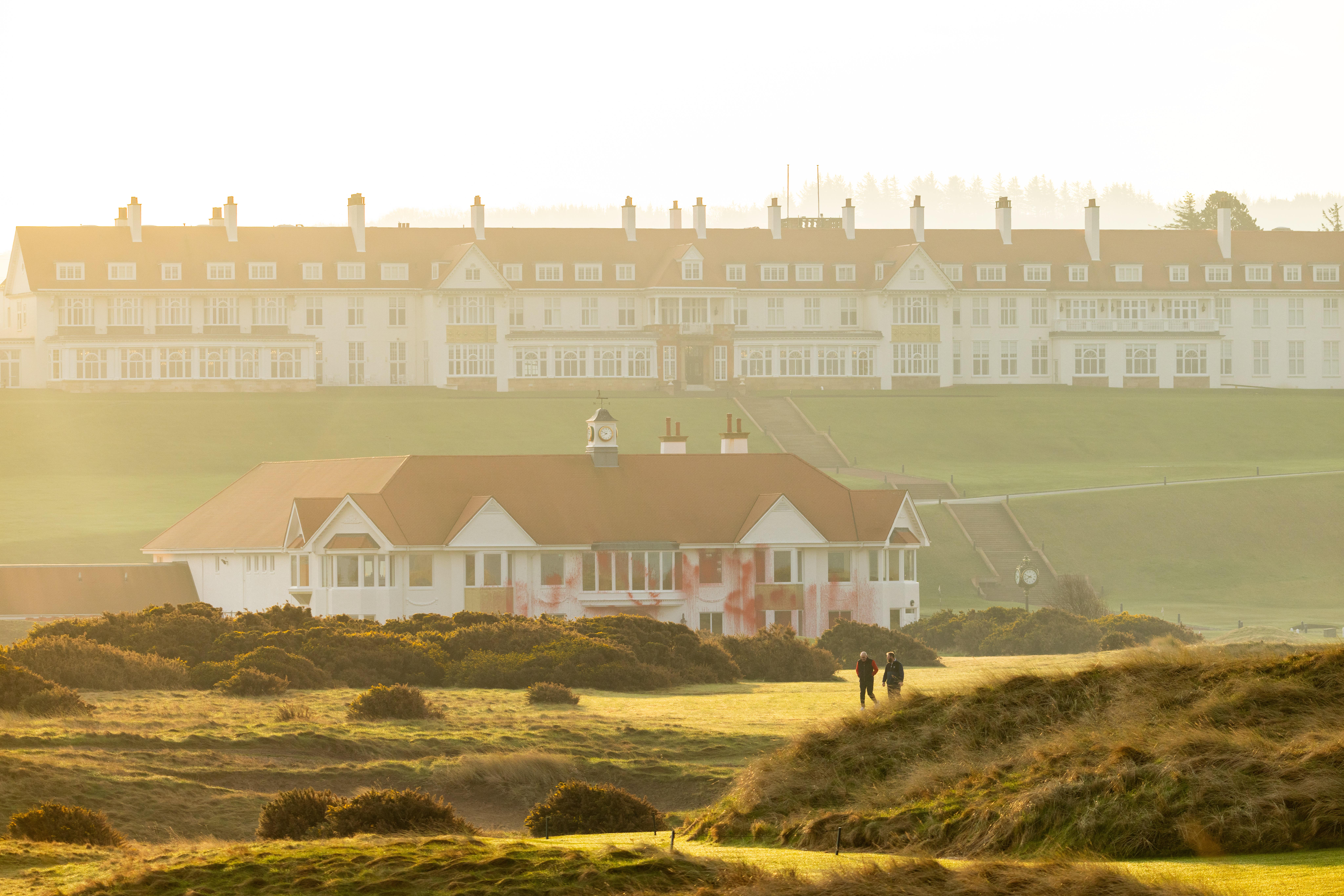Damae was caused to the Trump Turnberry Golf Club (Milo Chandler/Alamy Live News/PA)