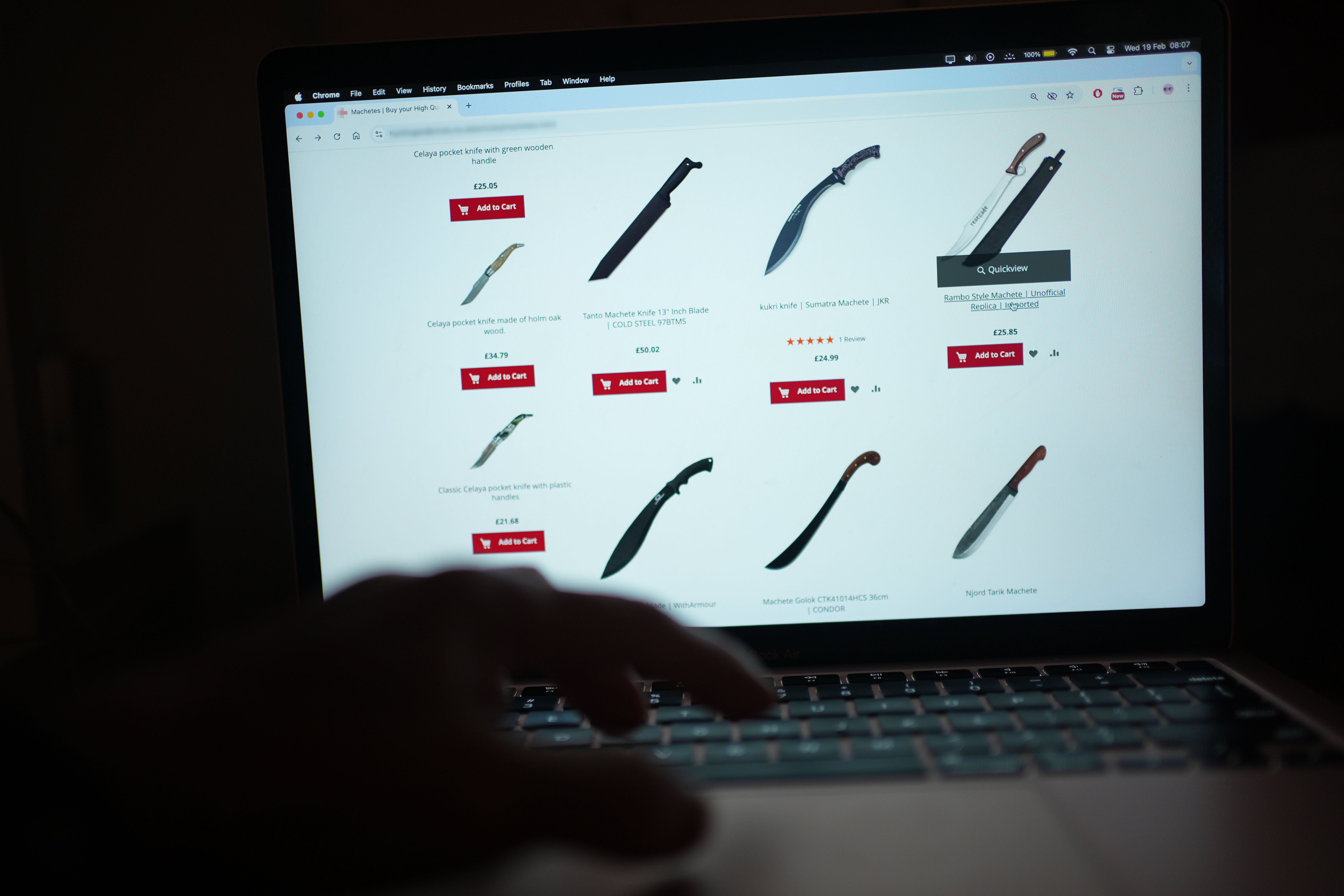 54,587 knife crime offences were recorded by police in England and Wales in 2024