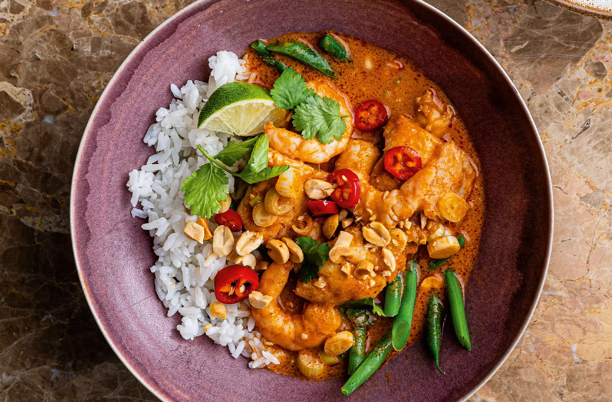 This Thai-style red curry is ready in under 15 minutes – quicker than a takeaway