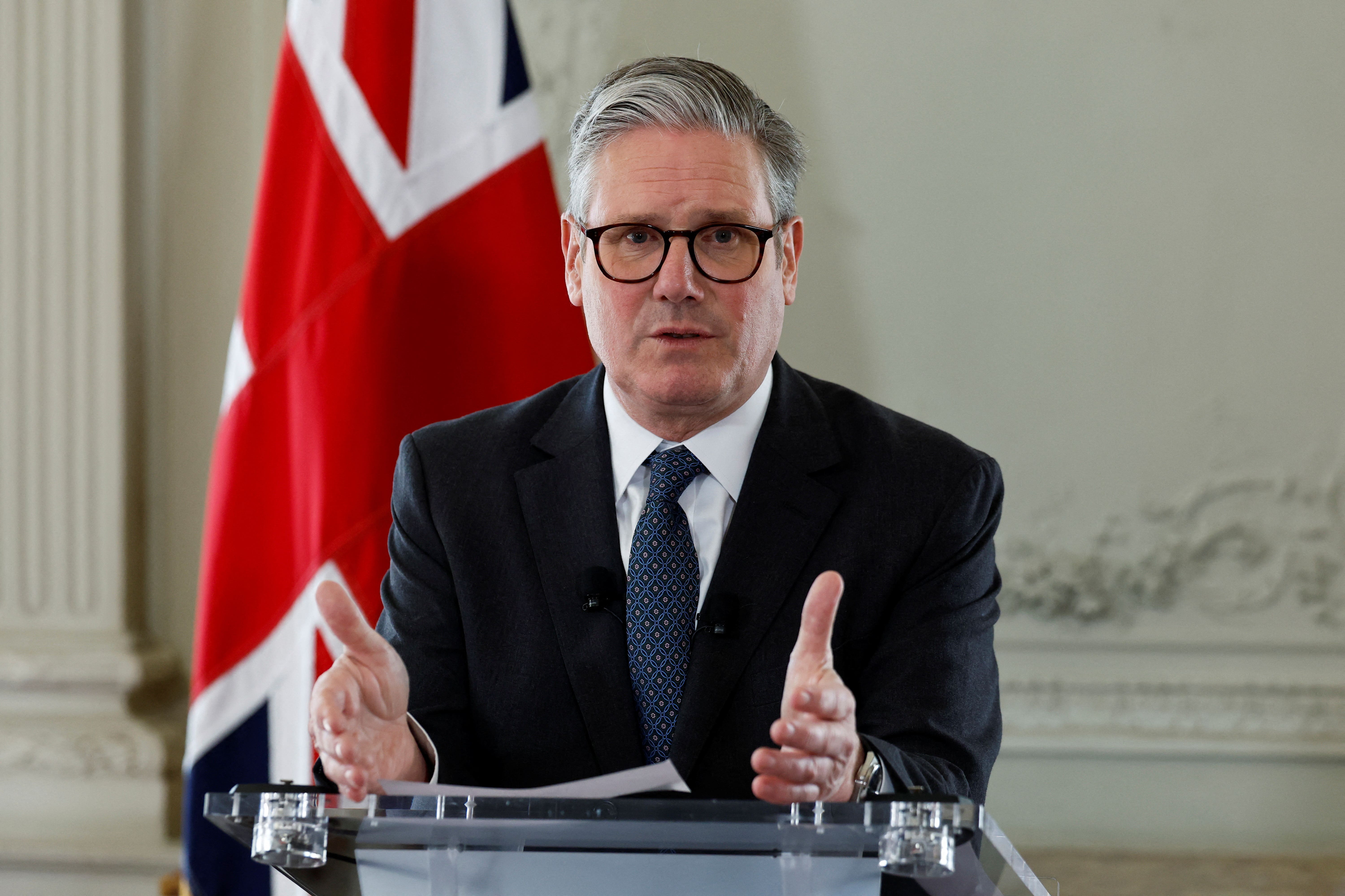 The Prime Minister said the UK would continue ‘intense discussions’ with the US on closer trade ties, including measures to ease tariffs (Stephanie Lecocq/PA)