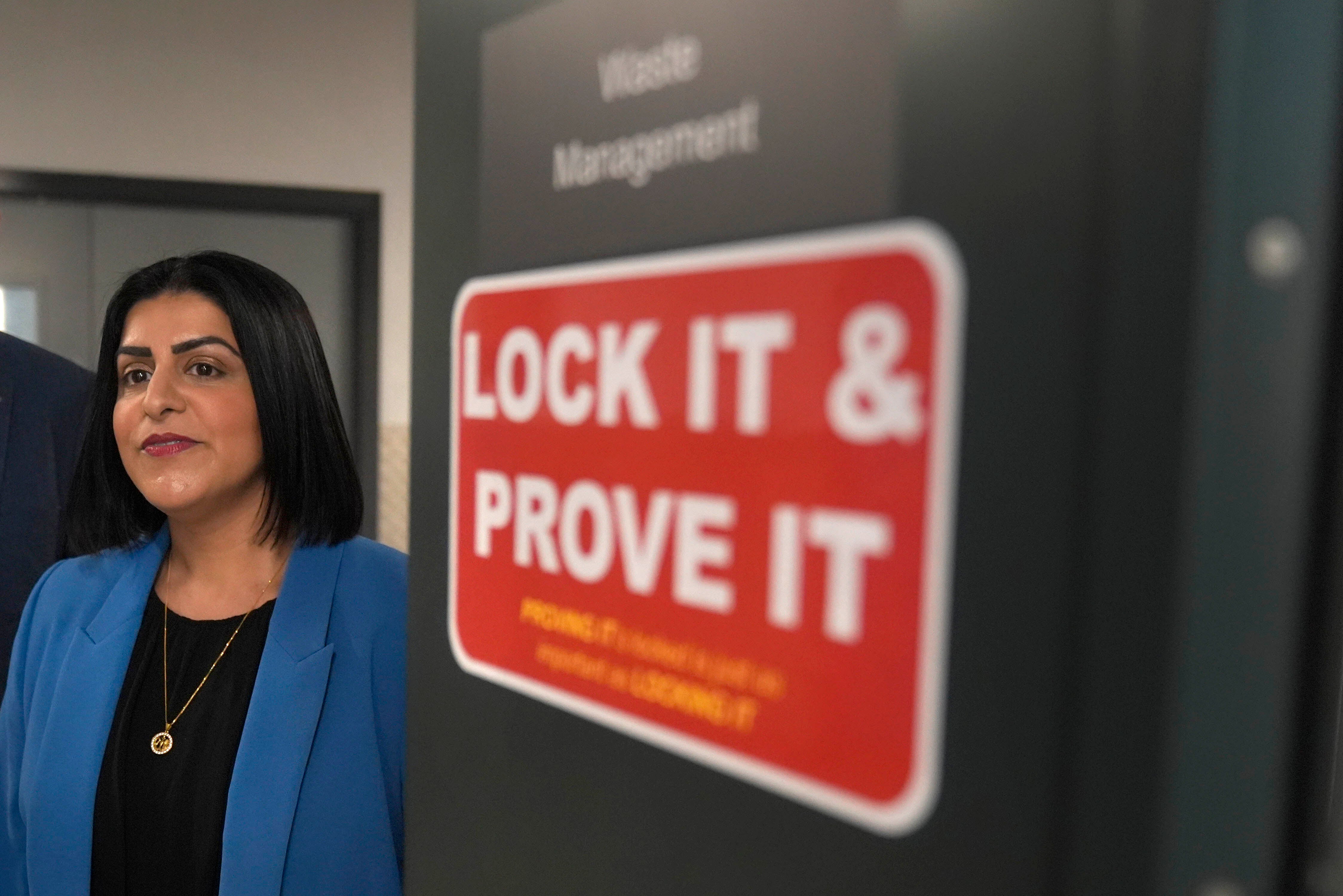 Ms Mahmood inspecting the new prison