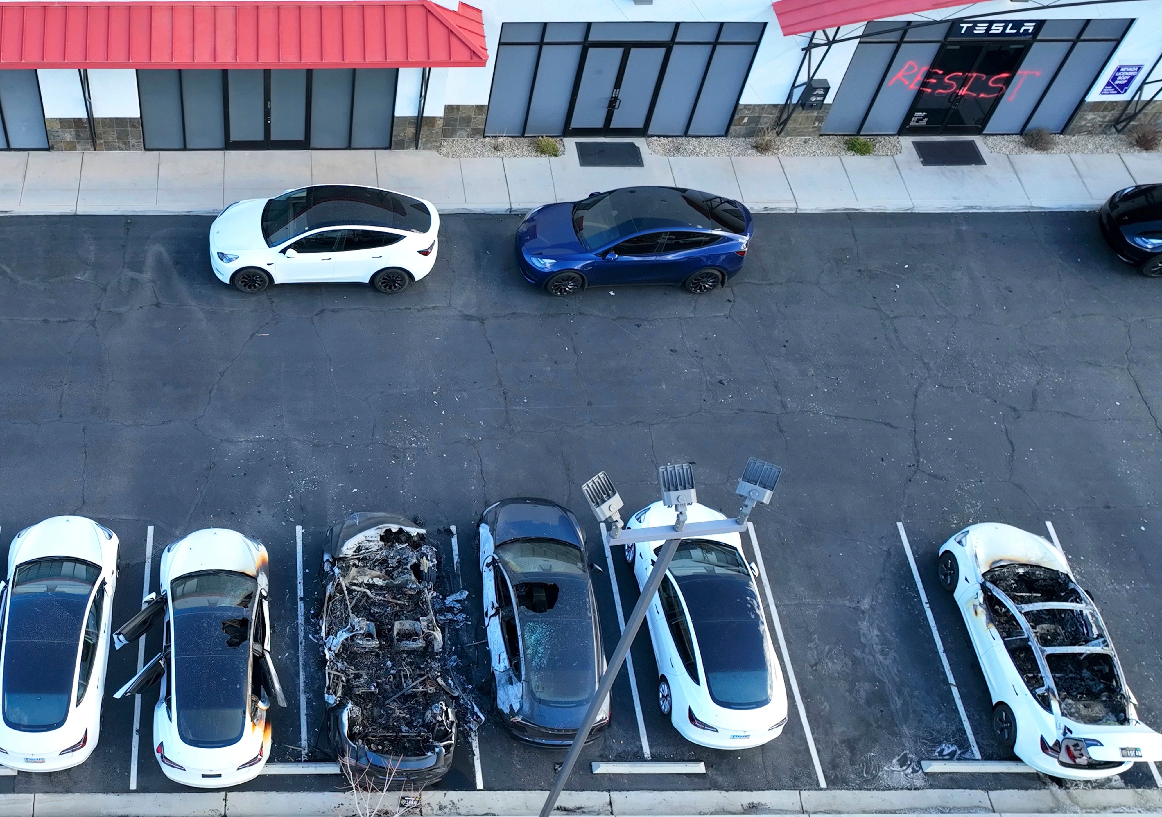 Tesla Vandalism Las Vegas