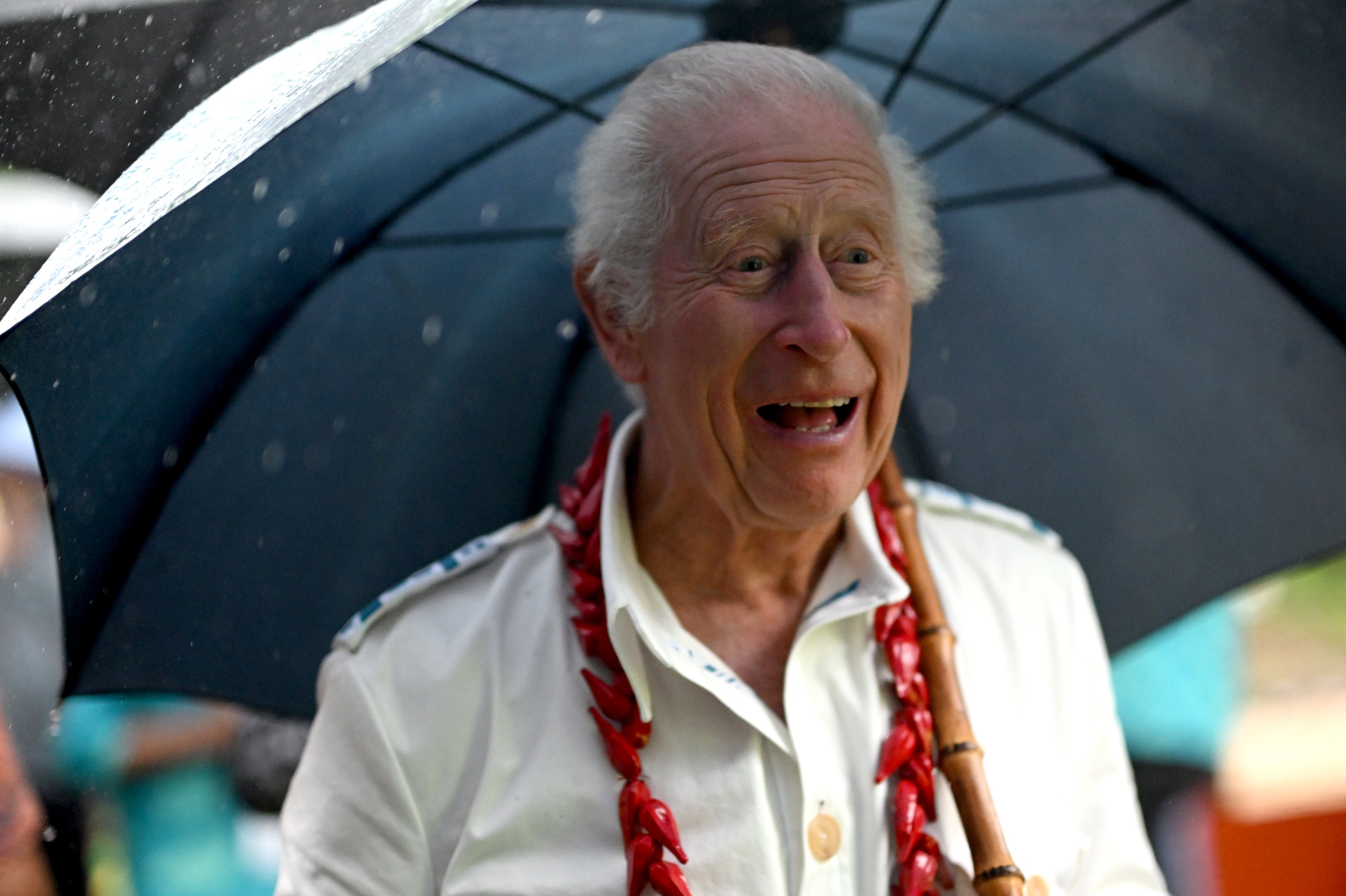 The King makes a state visit to Samoa