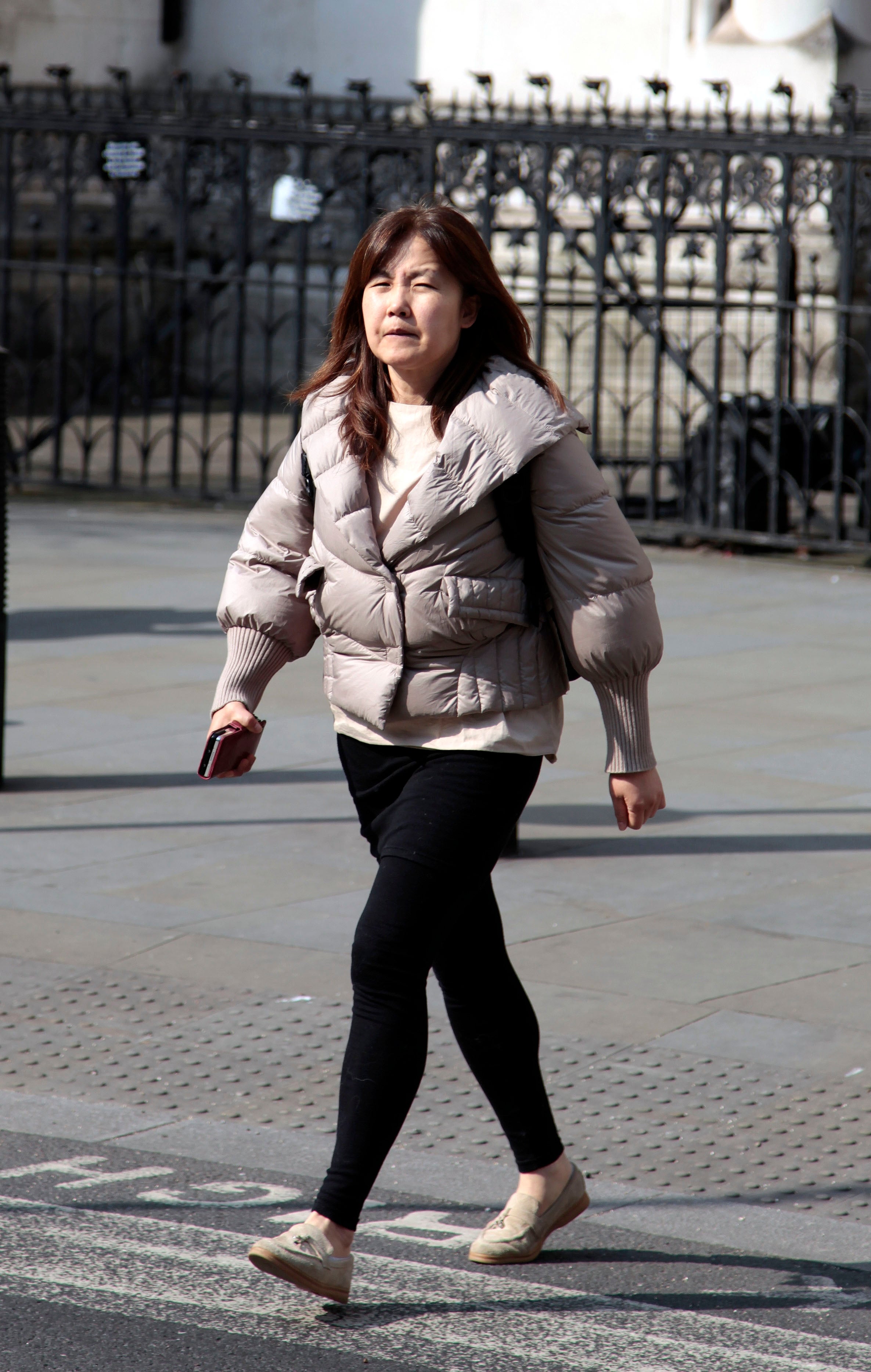 Mi Suk Park outside Central London County Court