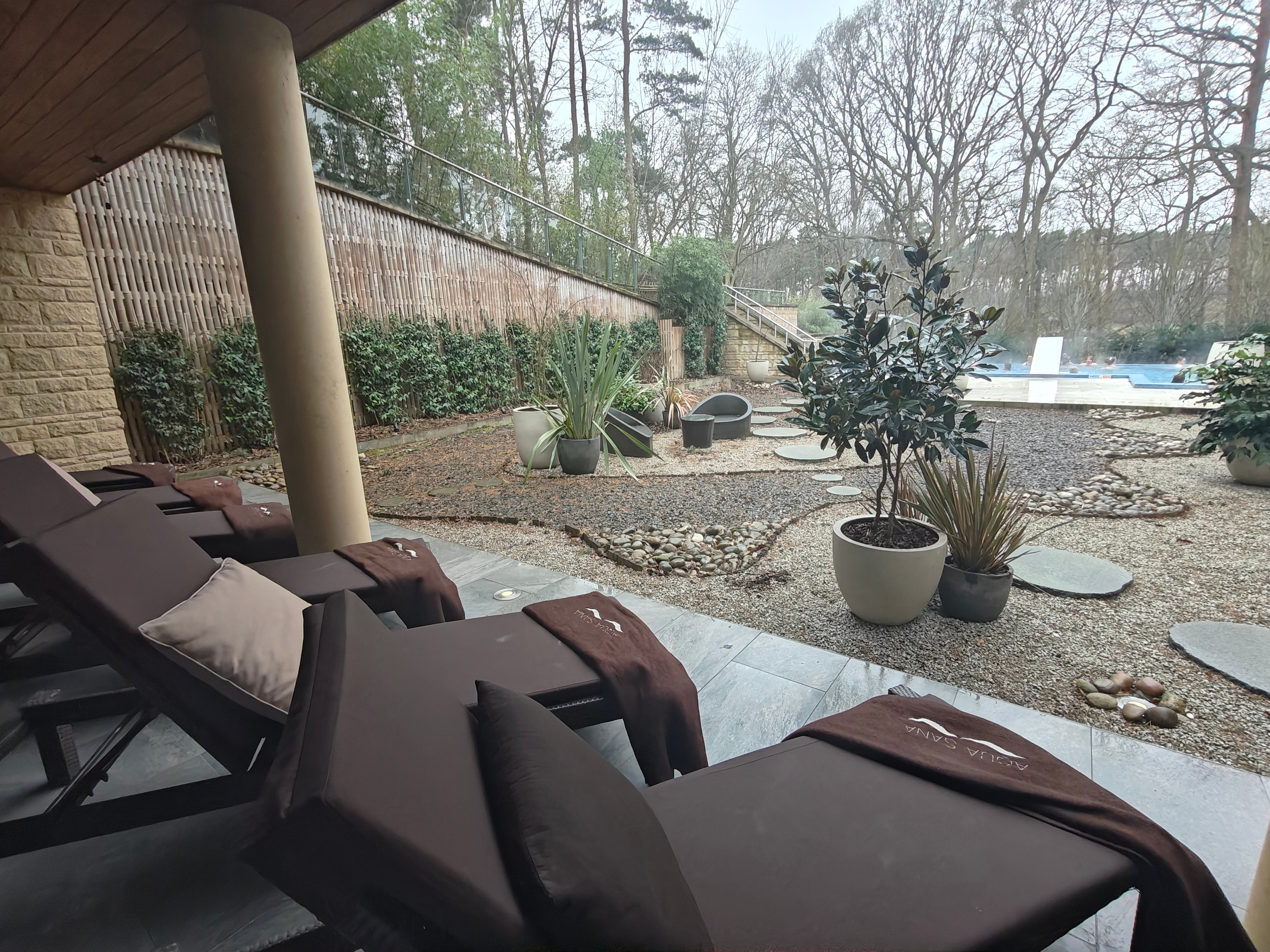 The Aqua Sana Forest Spa has its own zen garden to relax among the nature