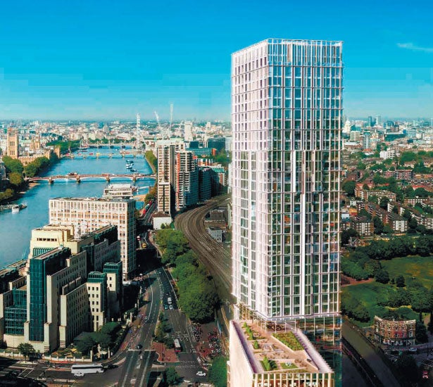 The exterior of Aykon London One