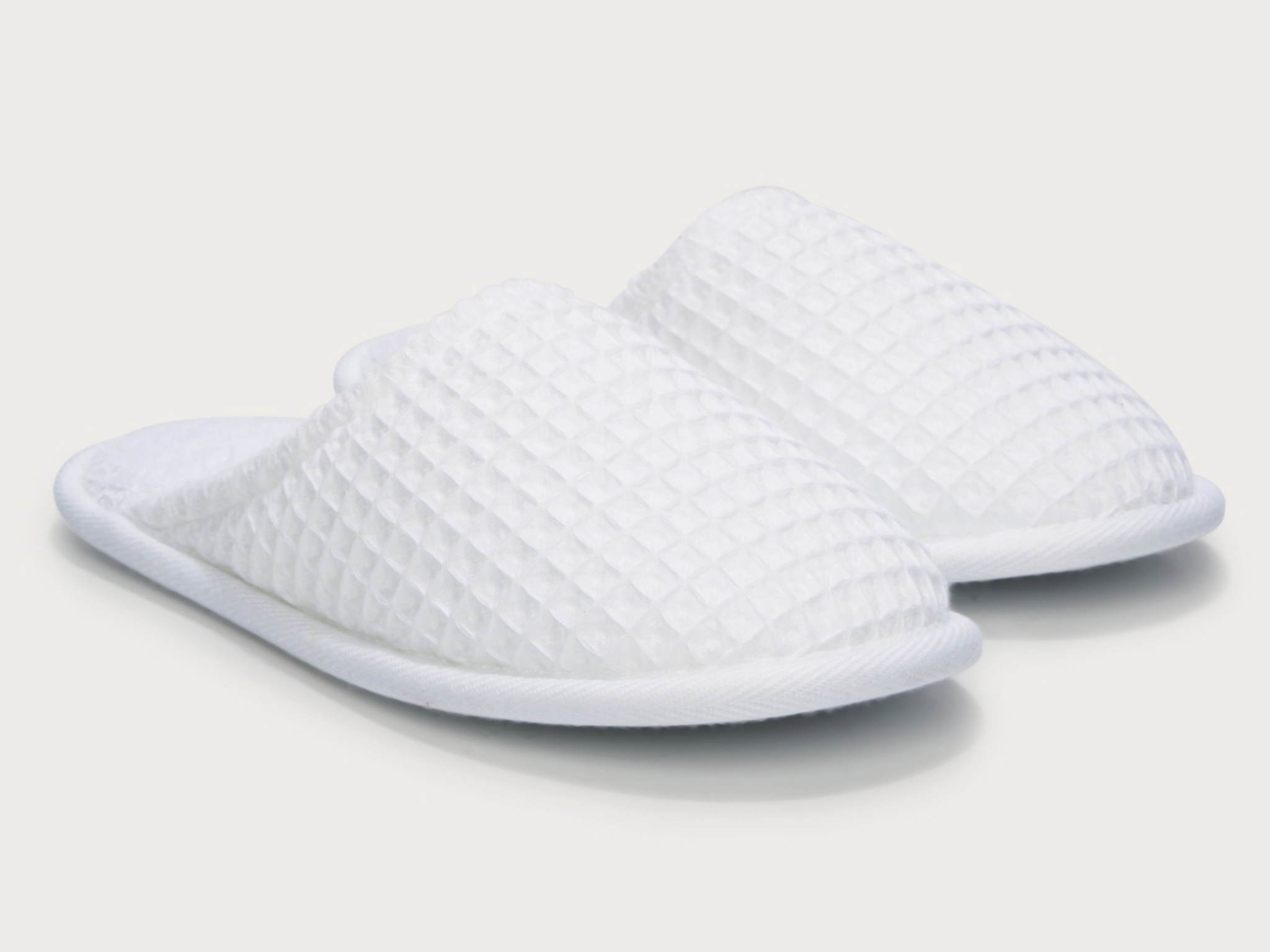 The White Company organic cotton waffle slippers