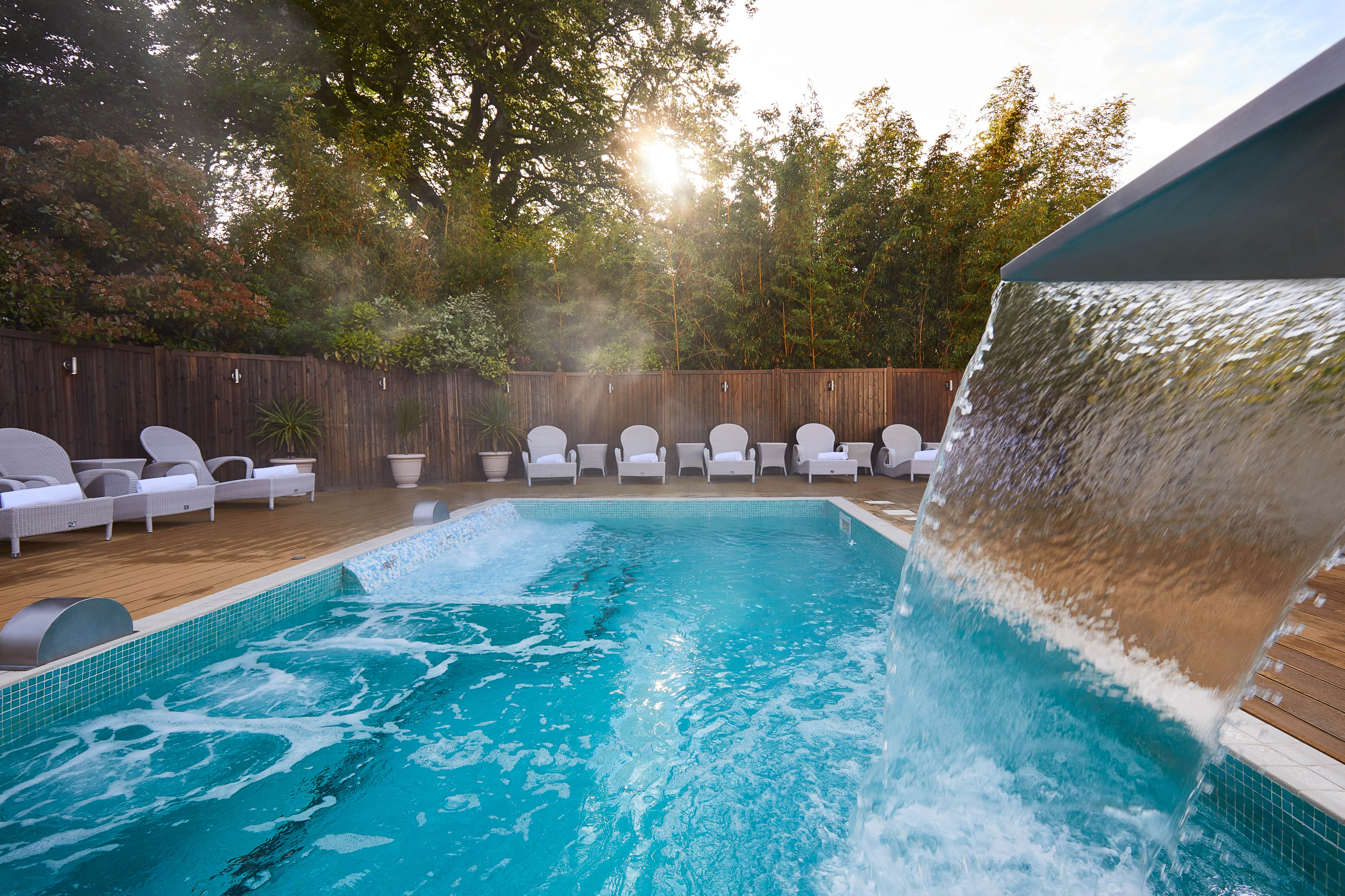 Take a dip in the outdoor hydrotherapy pool