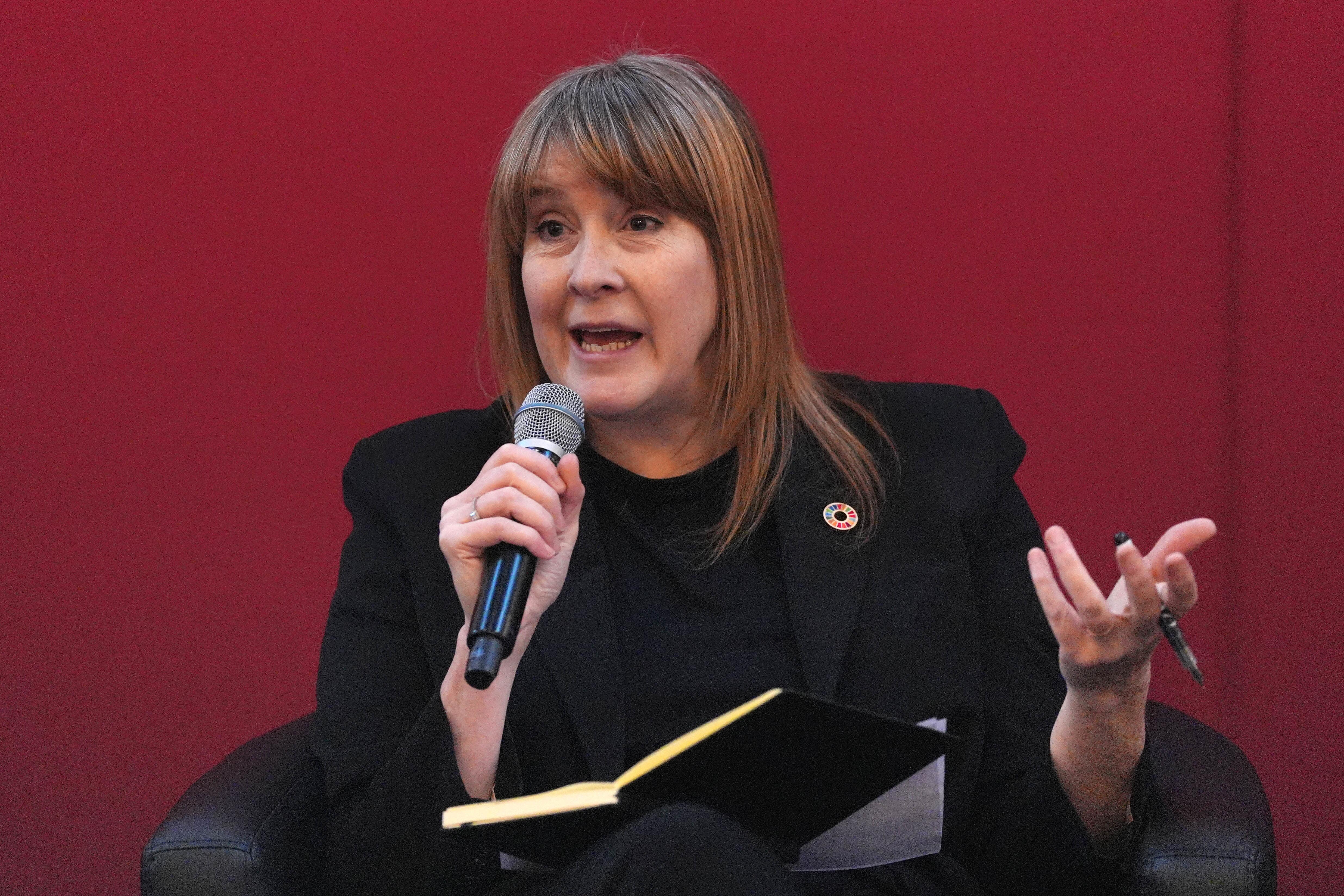 Industry minister Sarah Jones has met with automotive industry leaders to discuss the impact of US President Donald Trump’s decision to slap a 25% import tax on cars (Jonathan Brady/PA)