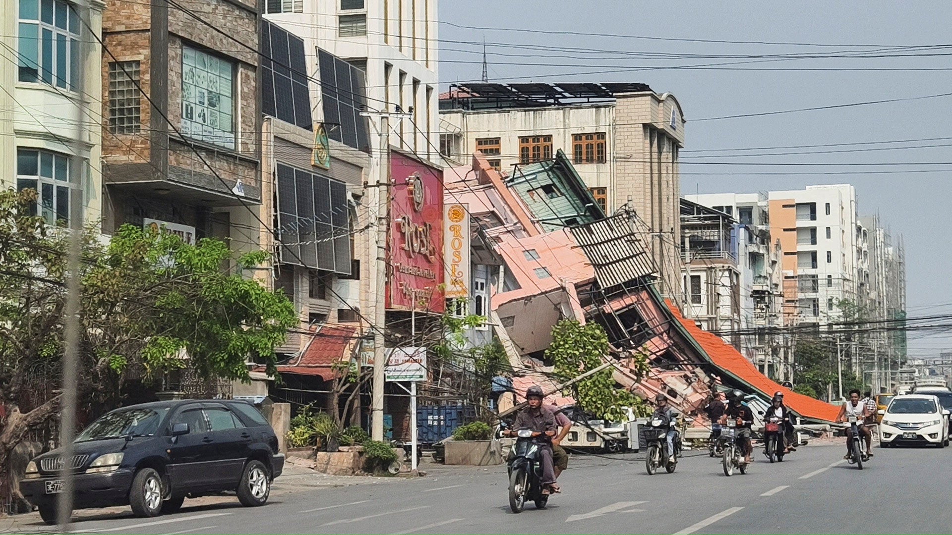 Some of the devastation in Mandalay, central Myanmar, after the earthquake