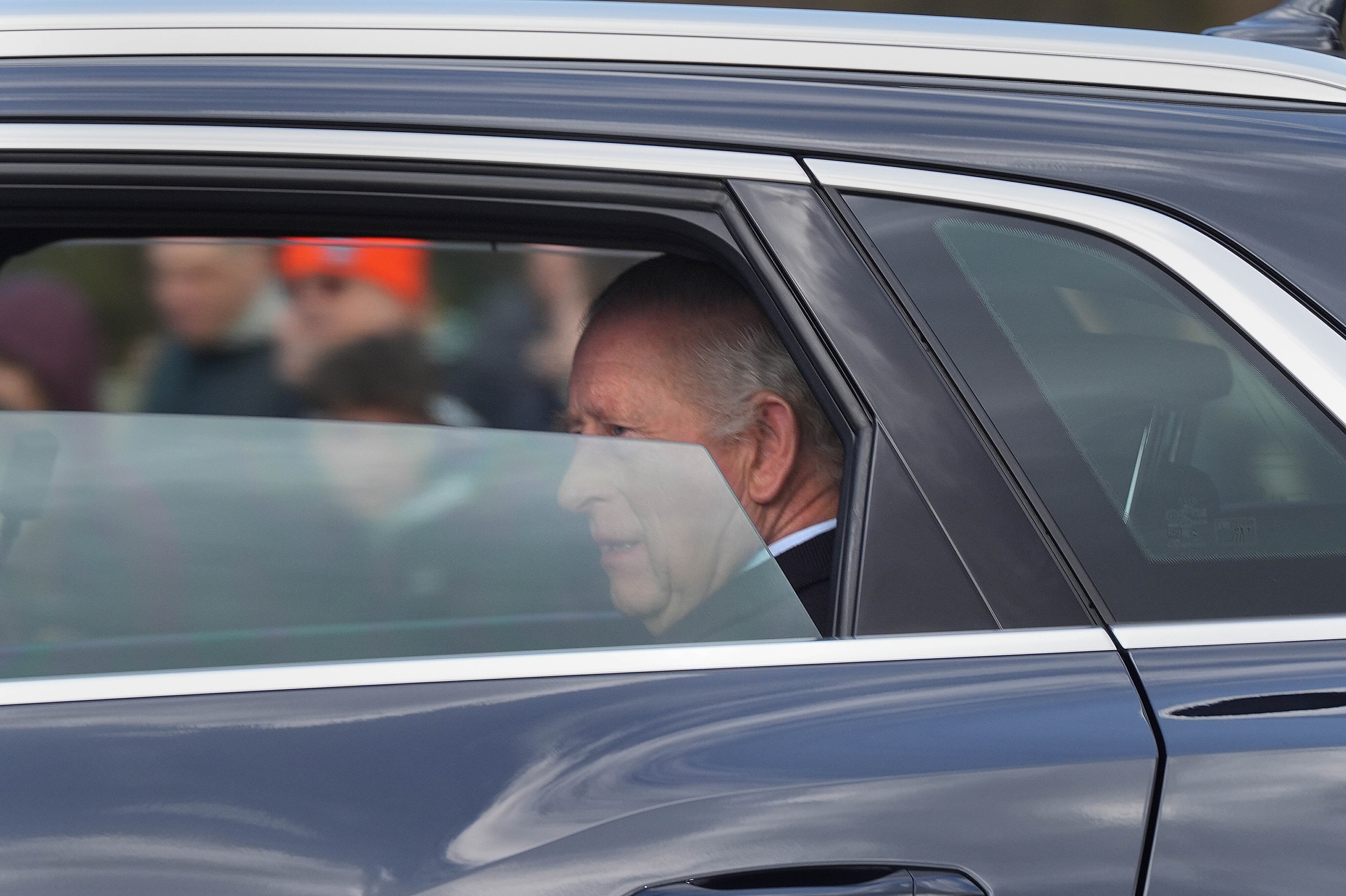 Charles was being driven to his Gloucestershire home (Yui Mok/PA)