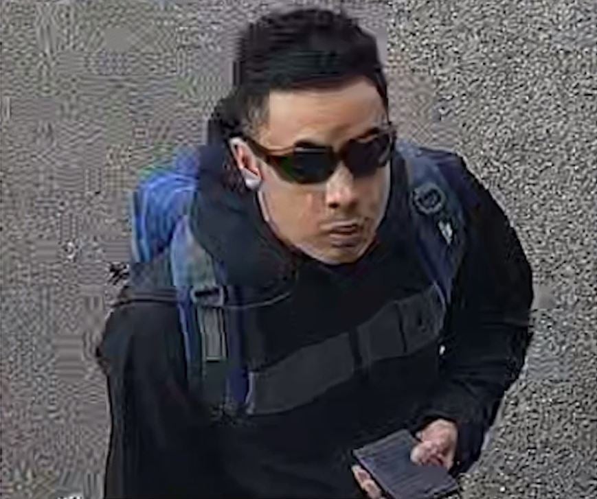 CCTV of Saadi, who carried out ‘recces’ of the seafront and the scene of the murder