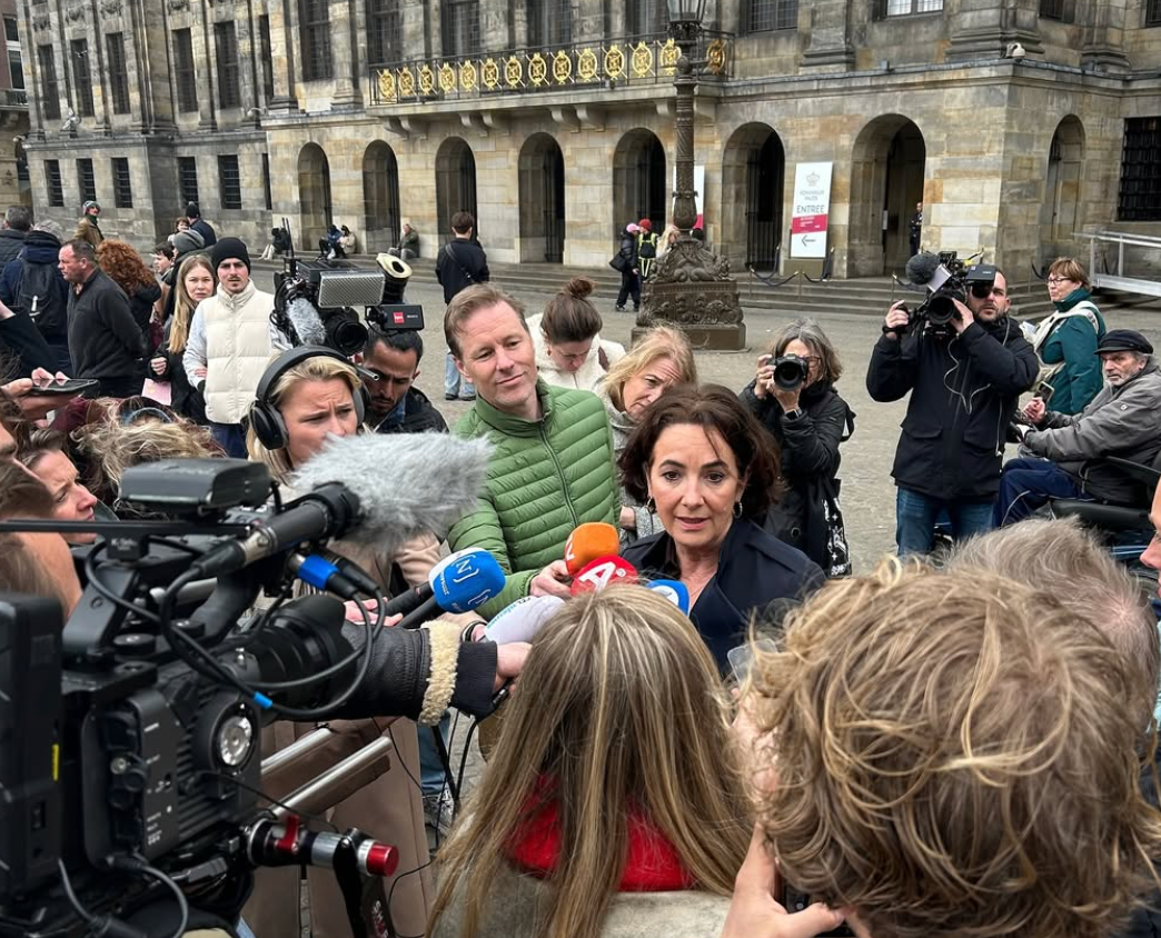 The Amsterdam Mayor speaks to reporters after the stabbing