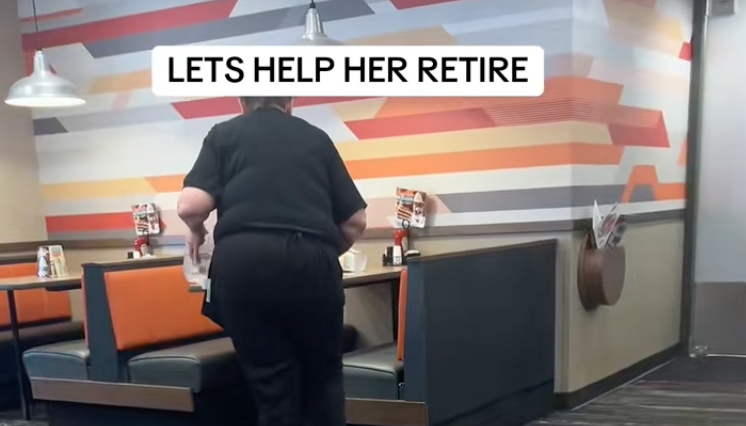 Tamie Konzier launched a GoFundMe for Betty, pictured, an 81-year-old waitress who can't afford to retire