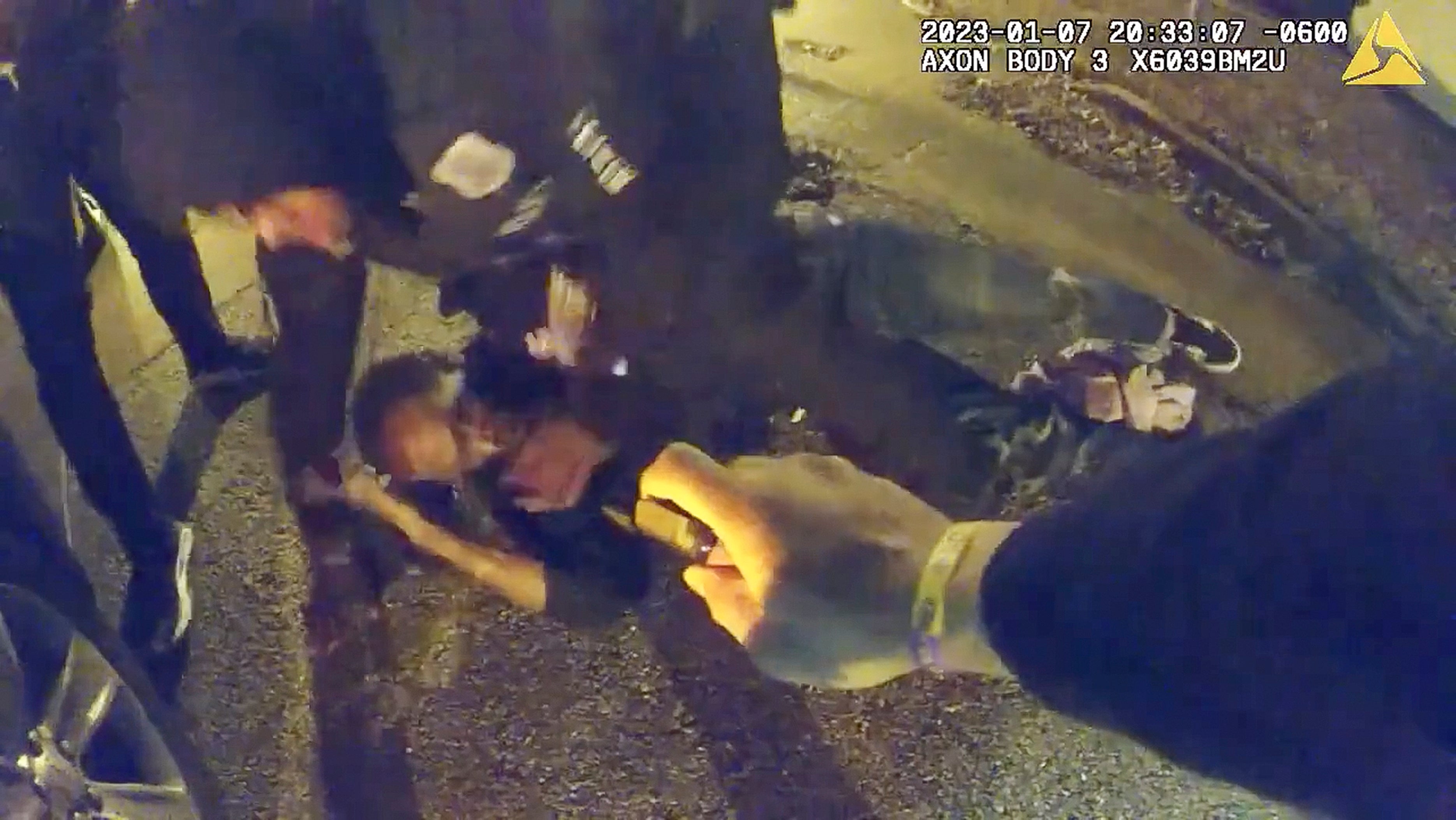 This image from video provided by the City of Memphis shows Tyre Nichols during an attack by five Memphis police officers in 2023
