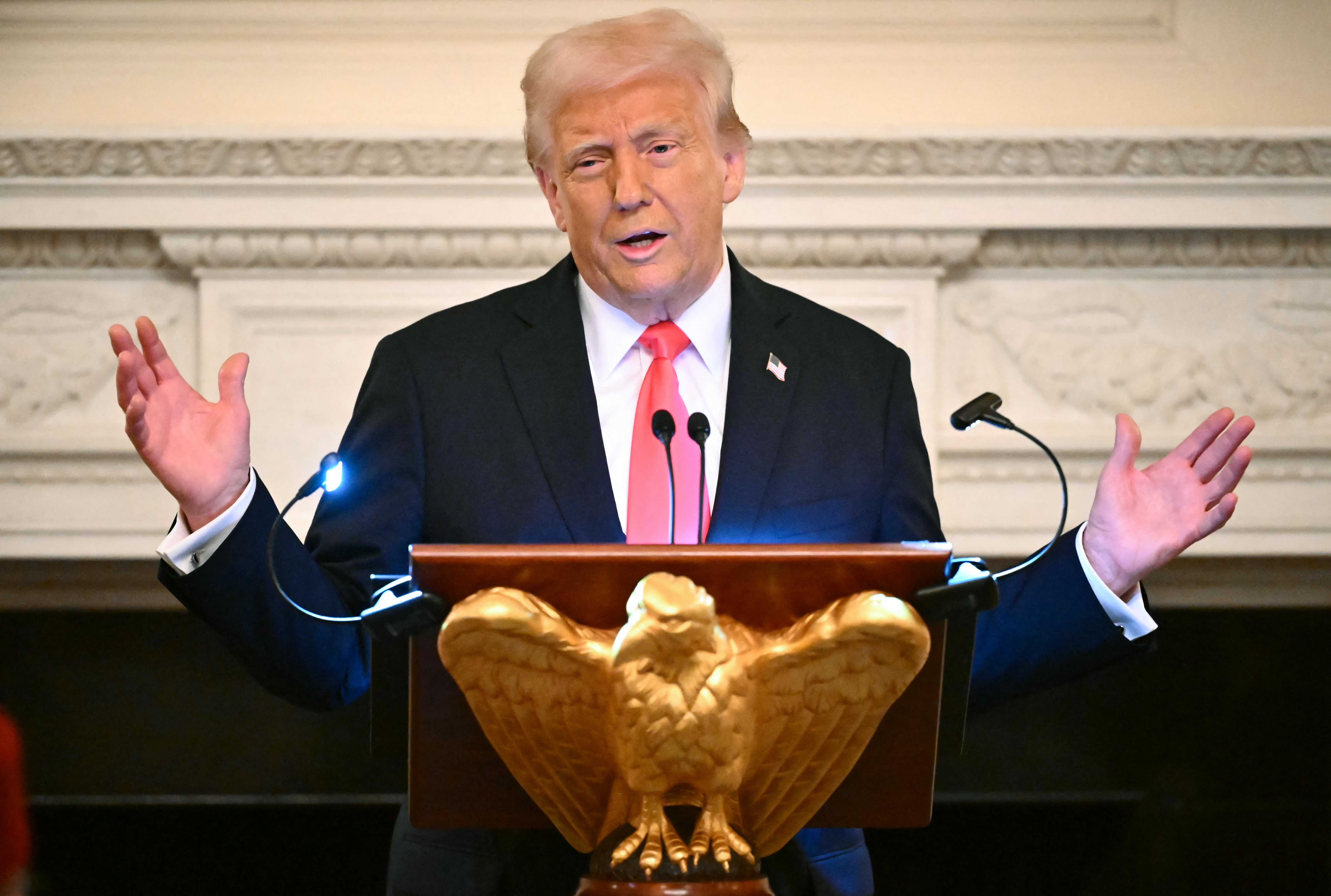 President has repeatedly attempted to brush aside the Signalgate saga and defended those in the group chat