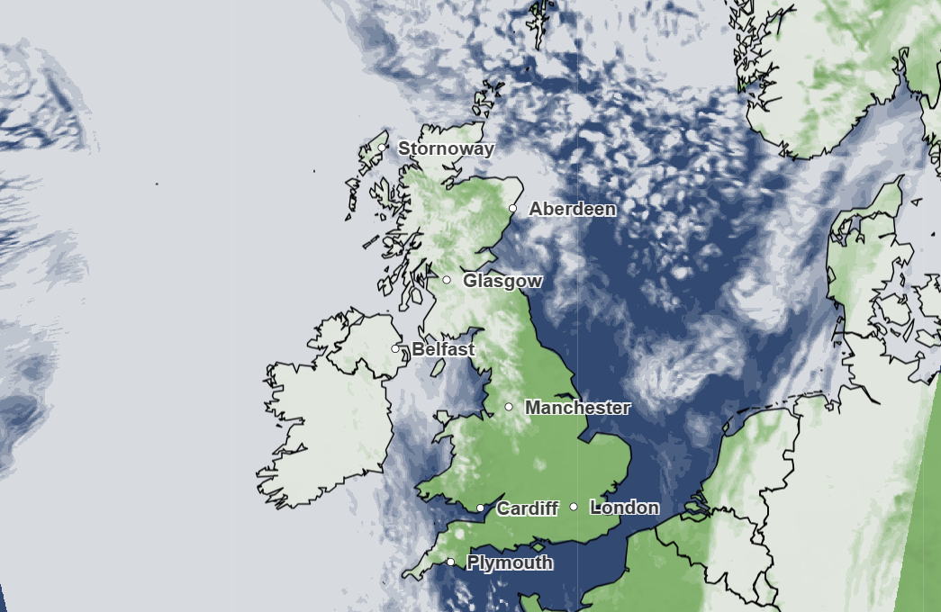 The Met Office is forecasting clear skies for most parts of England and Wales during the eclipse on Saturday, 29 March, 2025