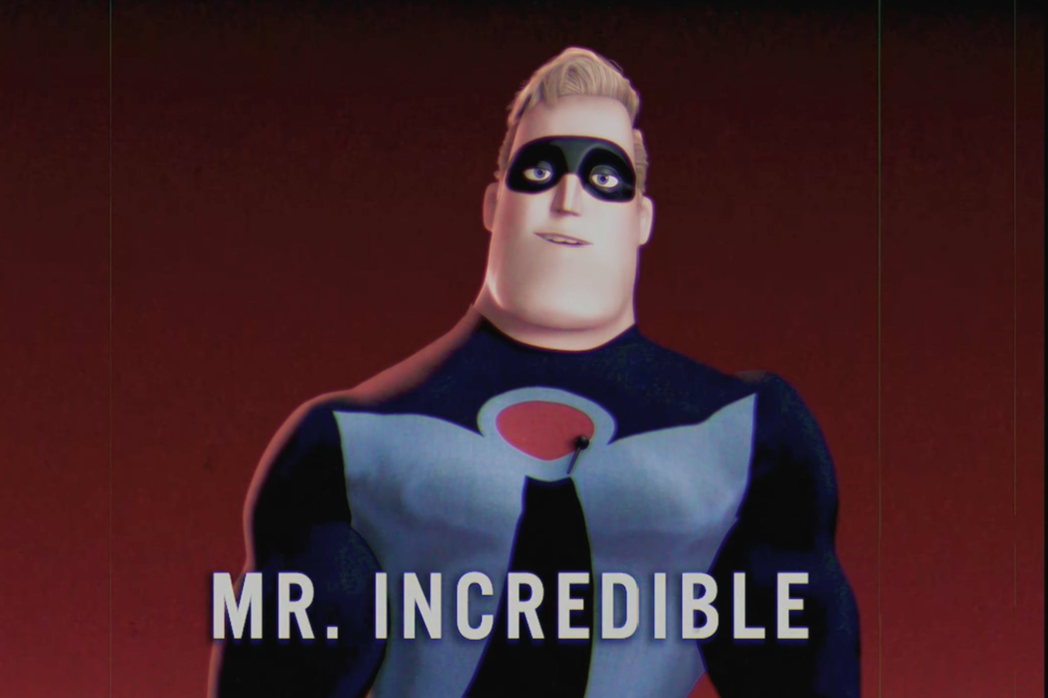 Bob Parr in the opening of 'The Incredibles'